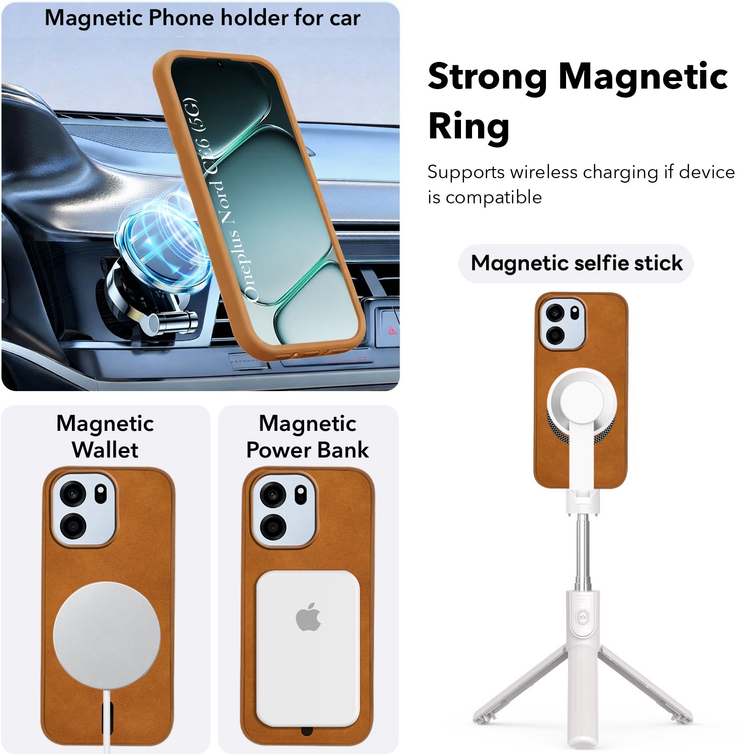 For Oneplus Nord CE 6 Back Cover Case Leather Finish (MagSafe Compatible Wireless Charging | Soft Touch | Camera Bump Protection)