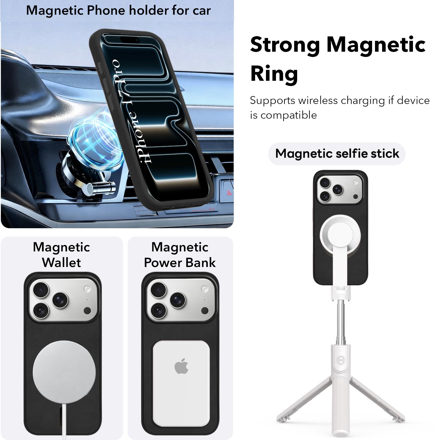 For Apple iPhone 17 Pro Back Cover Case Leather Finish (MagSafe Compatible Wireless Charging | Soft Touch | Camera Bump Protection)