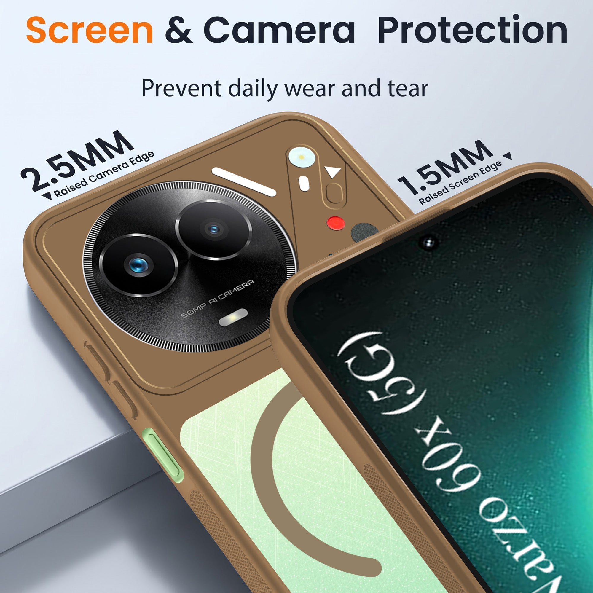 For Realme Narzo 60x Back Cover Case Lifetime Anti-Yellow Clear (Camera Protection | Side Grip | Wireless MagSafe Compatible)