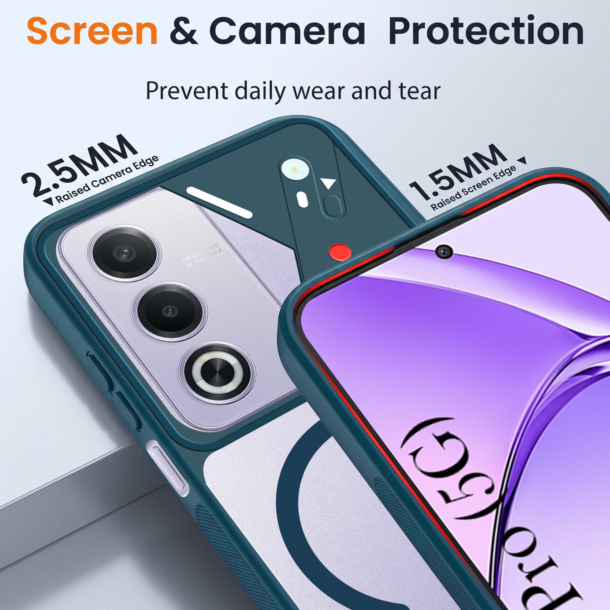 For Oppo A3 Pro 5G Back Cover Case Lifetime Anti-Yellow Clear (Camera Protection | Side Grip | Wireless MagSafe Compatible)