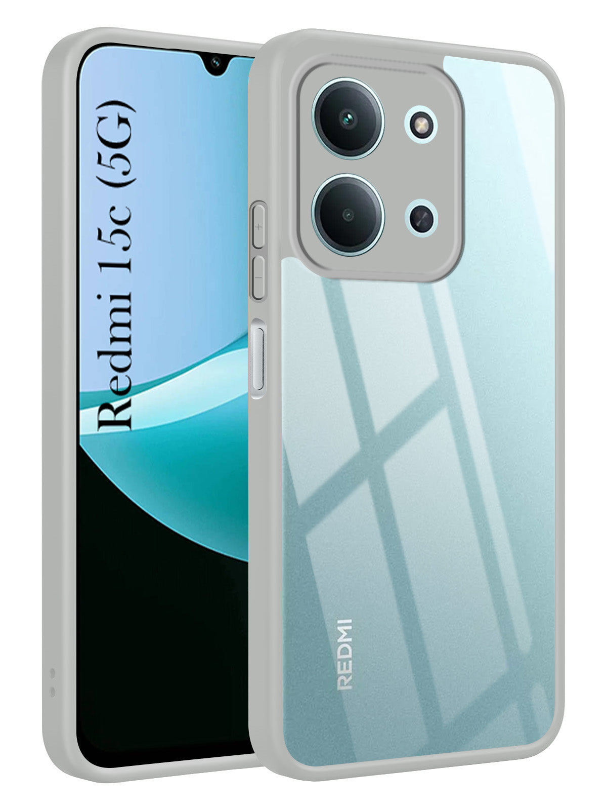 For Redmi 15C Back Cover Case Ultra-Hybrid (Lifetime Anti Yellow | Anti Scratch | Crystal Clear Shockproof)