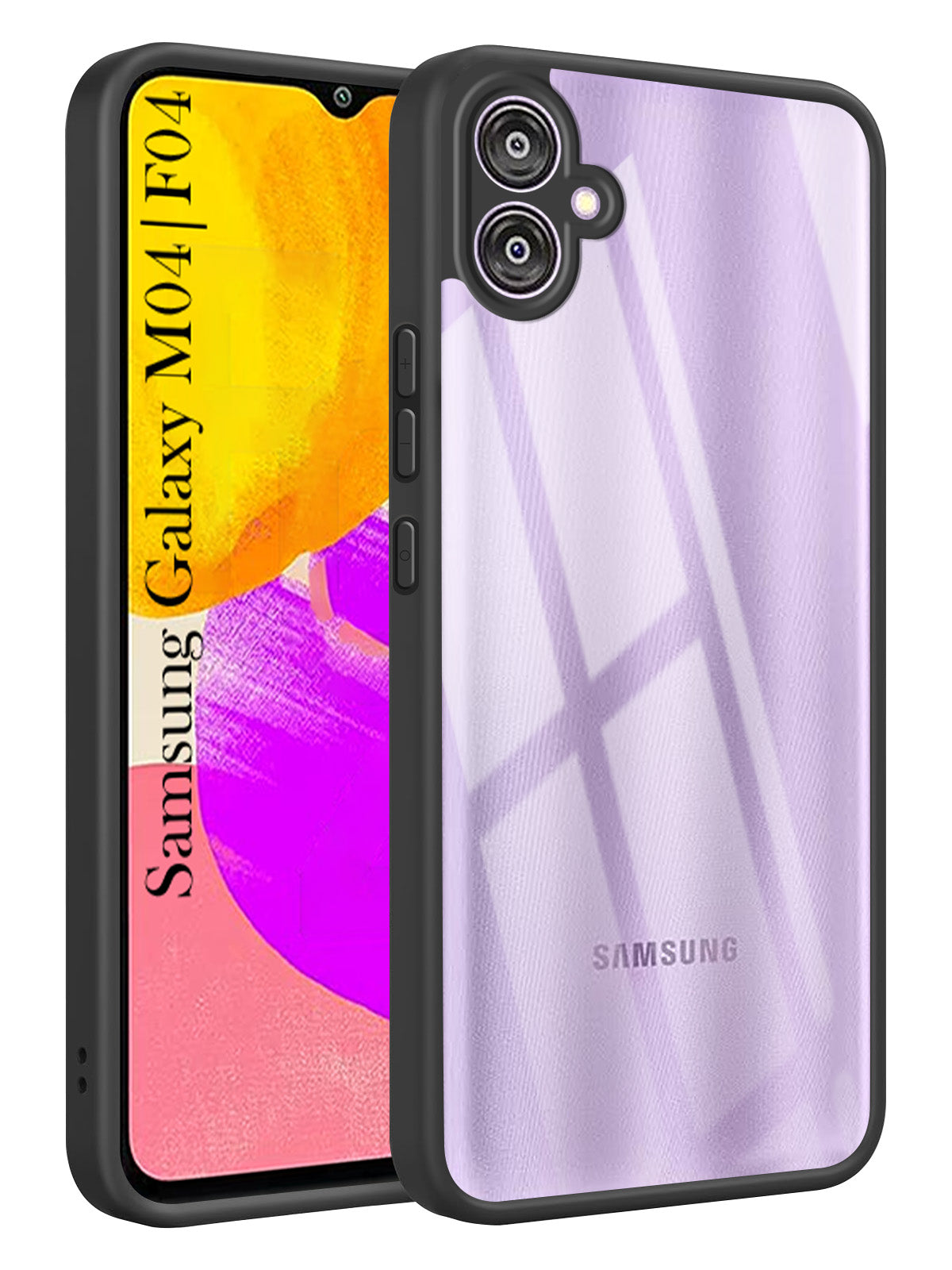 For Samsung Galaxy M04 | F04 Back Cover Case Ultra-Hybrid (Lifetime Anti Yellow | Anti Scratch | Crystal Clear Shockproof)