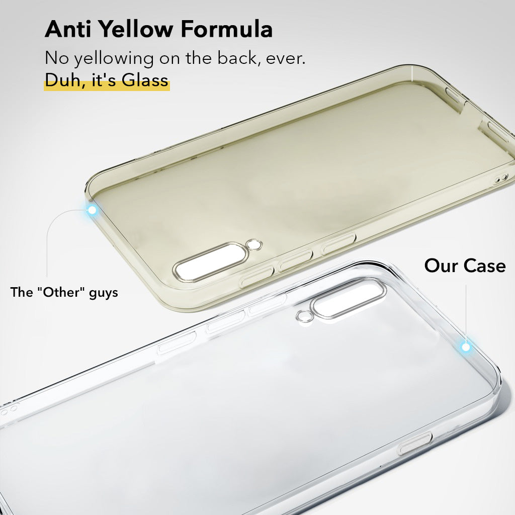 For Samsung Galaxy A70 | A70s Back Cover Case Lifetime Anti-Yellow Clear (Sleek Hard Crystal | Shockproof and Camera Protection)