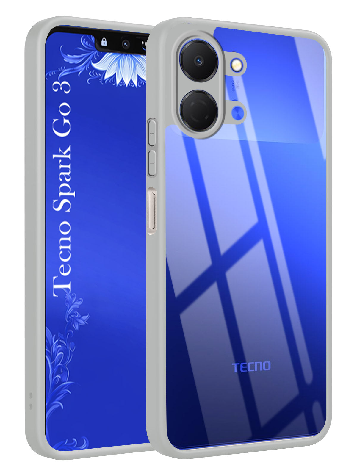 For Tecno Spark Go 3 Back Cover Case Ultra-Hybrid (Lifetime Anti Yellow | Anti Scratch | Crystal Clear Shockproof)