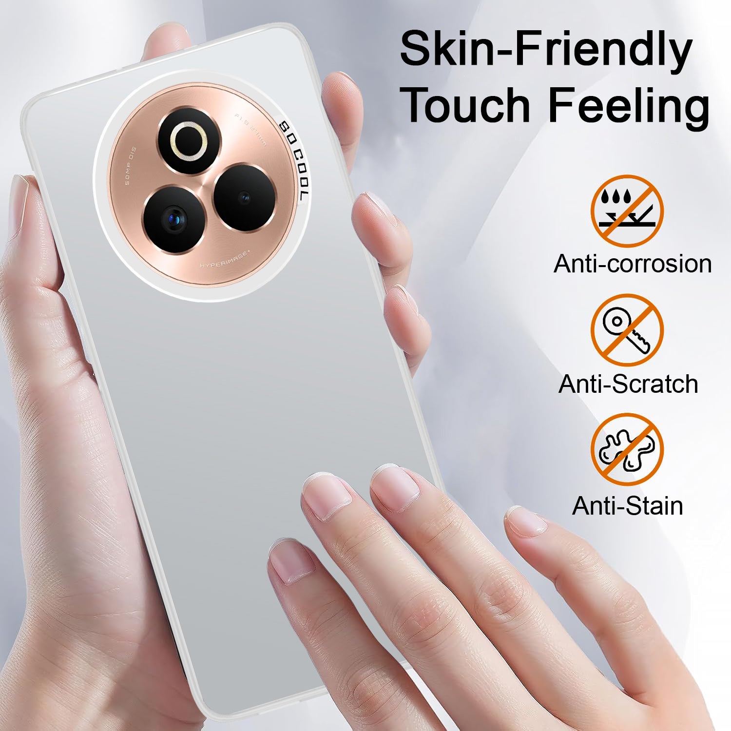 For Realme P3 Pro Hard Back Cover Case (Velvet Touch | Professional Glossy Finish | Camera Protection Bump)