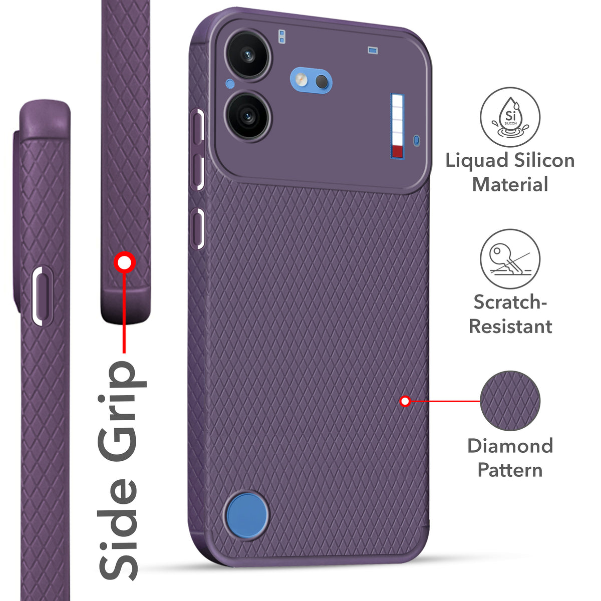 For Nothing Phone 4B 5G Back Cover Case Liquid Silicone (Camera Protection | Side Grip Texture | Soft and Flexible)