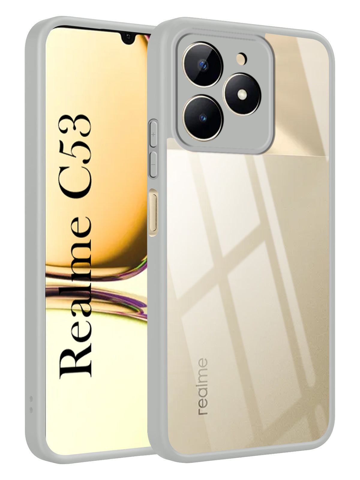 For Realme C53 Back Cover Case Ultra-Hybrid (Lifetime Anti Yellow | Anti Scratch | Crystal Clear Shockproof)