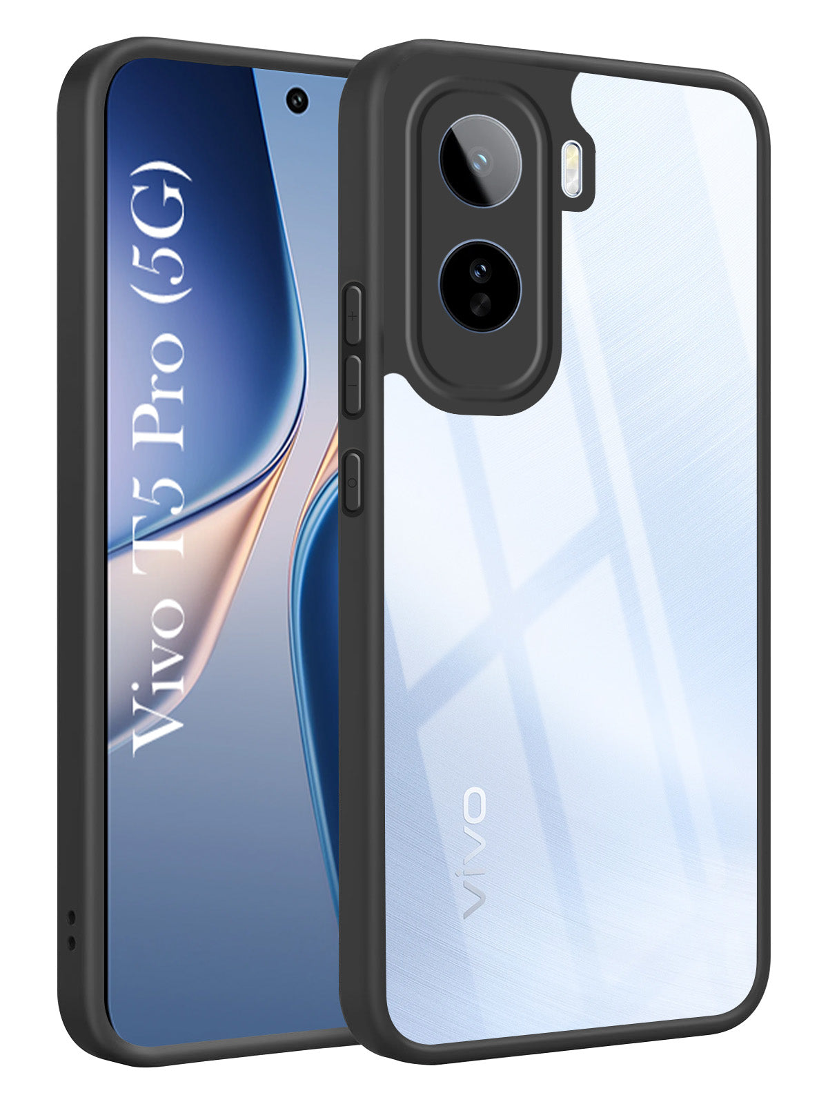 For Vivo T5 Pro 5G Back Cover Case Ultra-Hybrid (Lifetime Anti Yellow | Anti Scratch | Crystal Clear Shockproof)