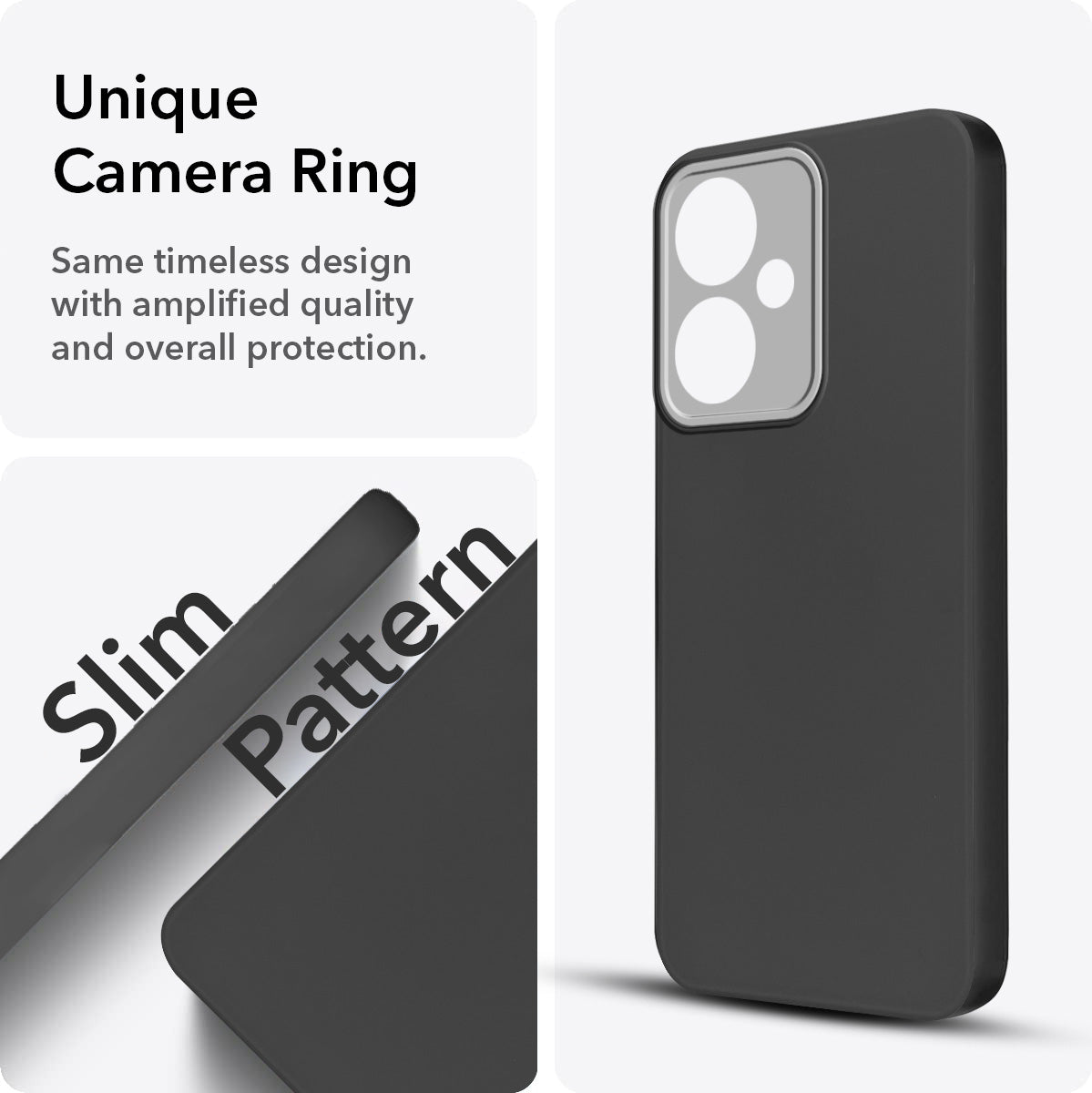 For Poco M6 5G Back Cover Case (Dual Color Matte Finish | Full Camera Protection | Sleek and Professional)