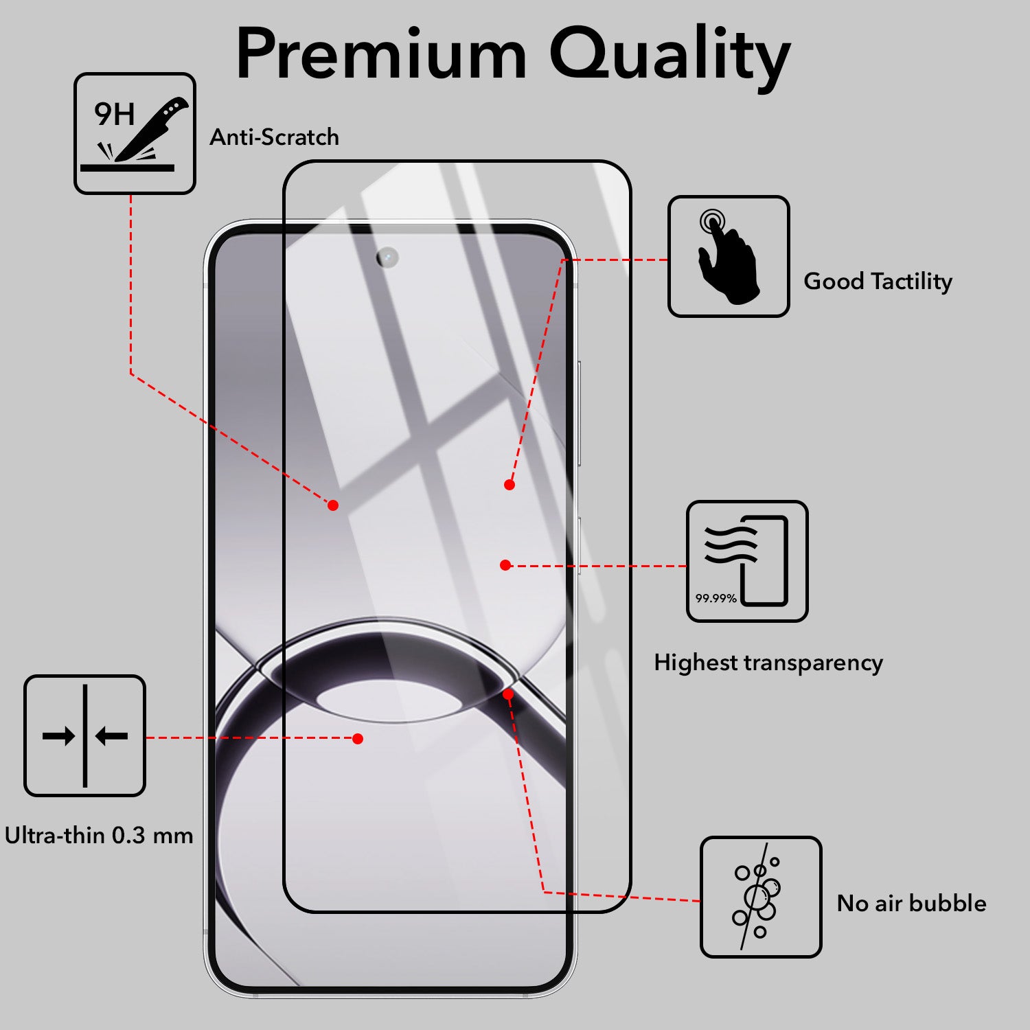 (Pack of 2) Tempered Glass For Realme 16T 5G Military-Grade Gorilla Screen Protector With Installation Kit | Shatterproof, Full Coverage, HD Clear, Scratch Resistant