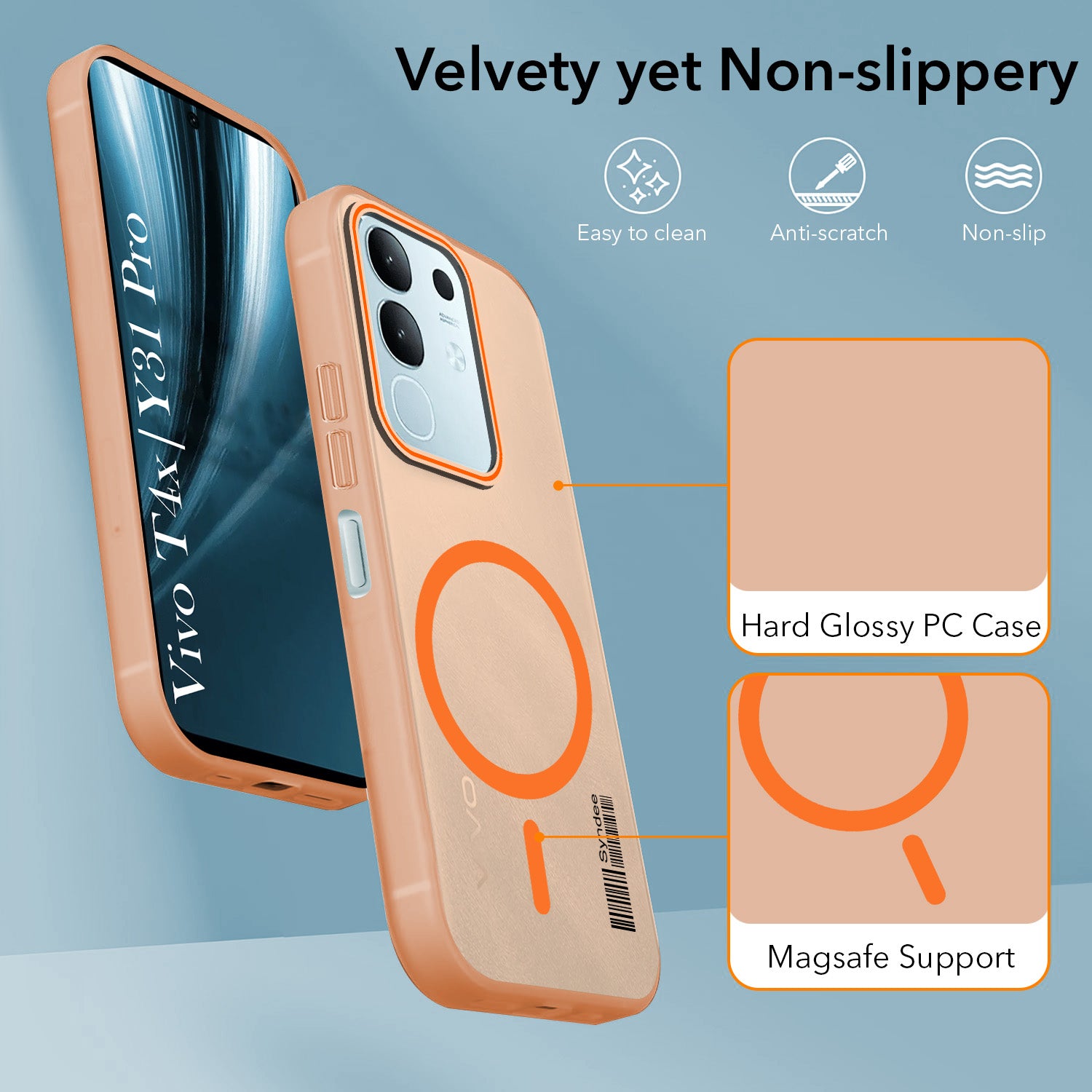 For Vivo T4x | Vivo Y31 Pro Back Cover Case (Soft Touch | Camera Bump Protection | MagSafe Compatible | Matte Finish)