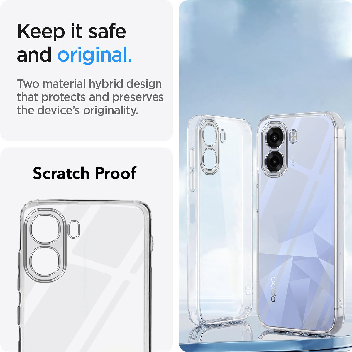 For Oppo K14x 5G Back Cover Case Silicone (Clear Shockproof Case with Camera Protection | Soft and Flexible | Transparent)