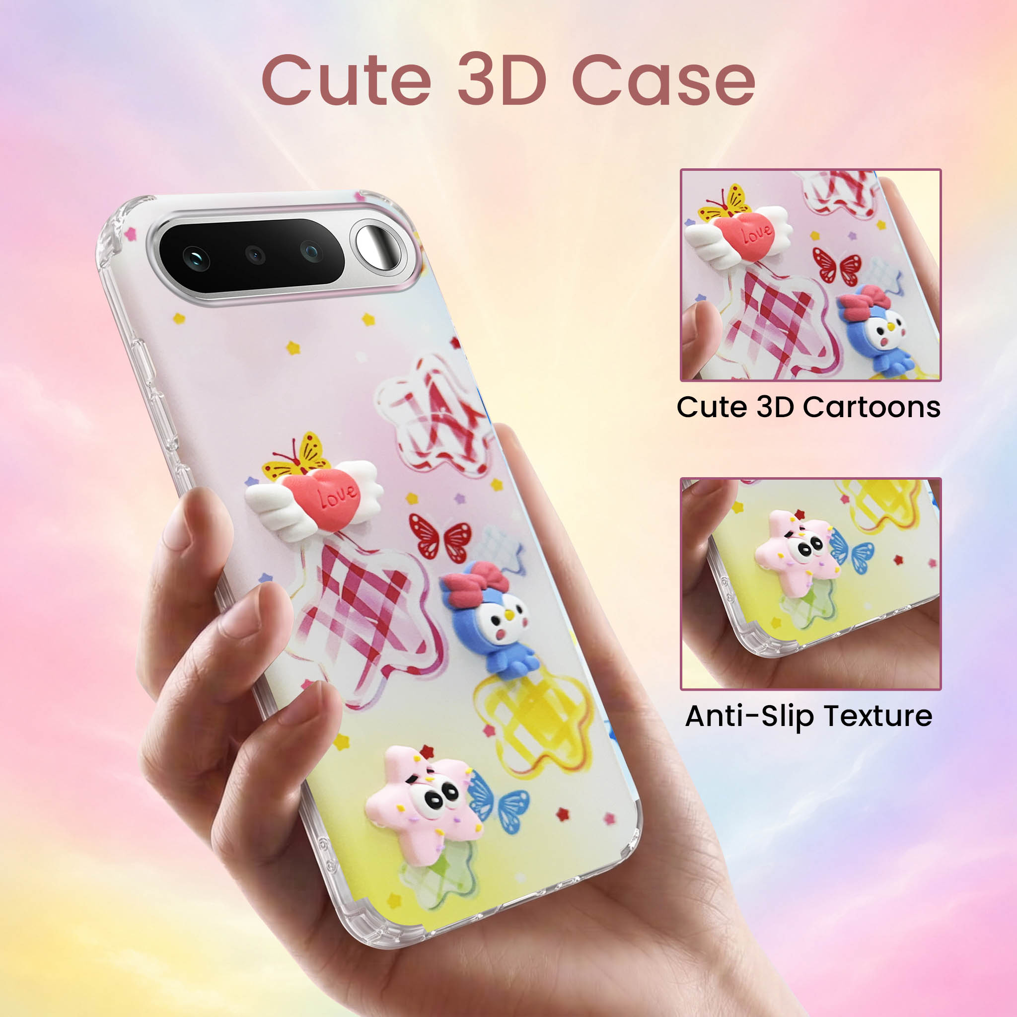 For Realme 16 Back Cover Case (3D Cute Cartoons | Hard Back Side Soft | Matte Premium Finish | HD Printing)