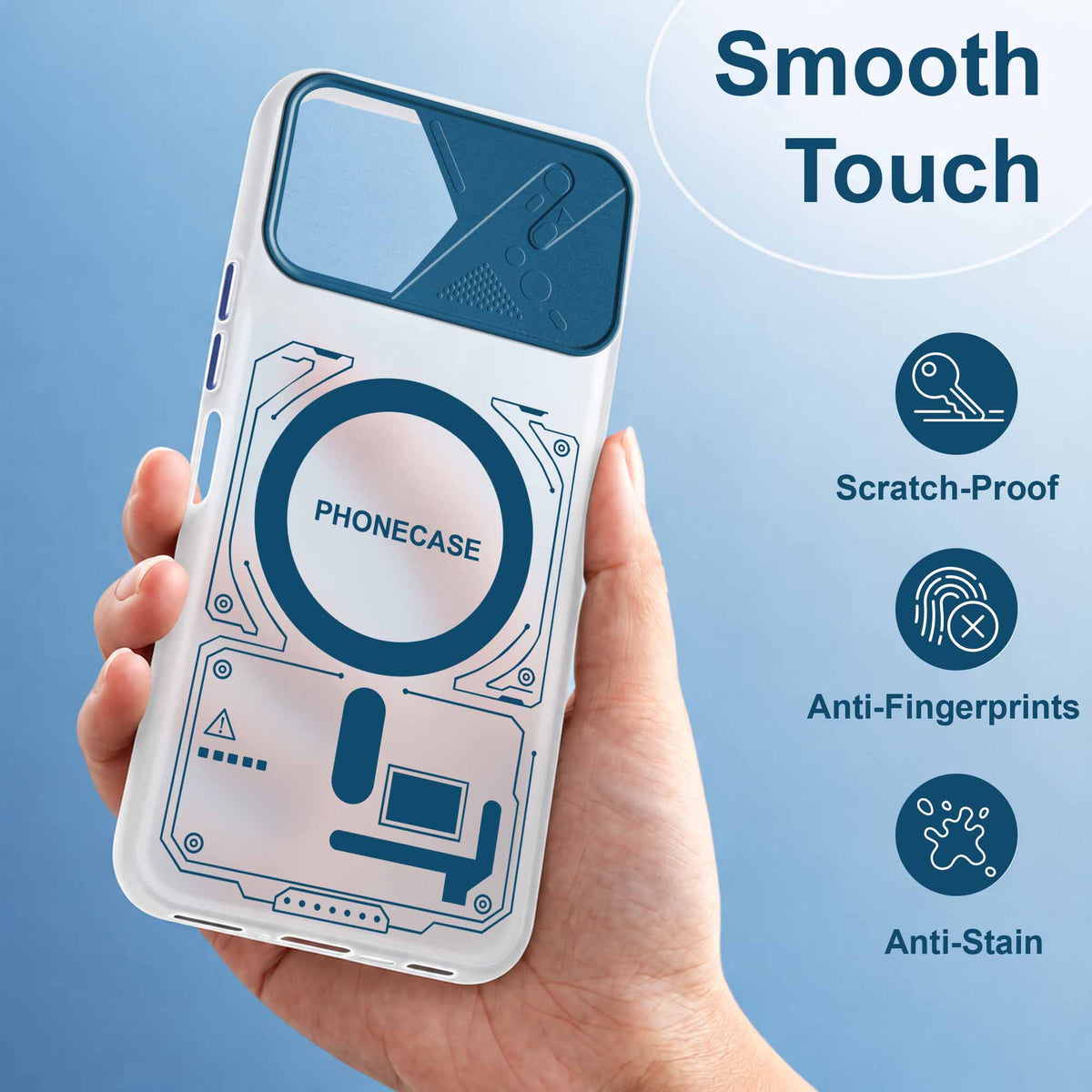 For Samsung Galaxy M17e Metallic Back Cover Case (Metallic Camera Protection & Buttons | Translucent Milky Shade | Hard Polycarbonate)