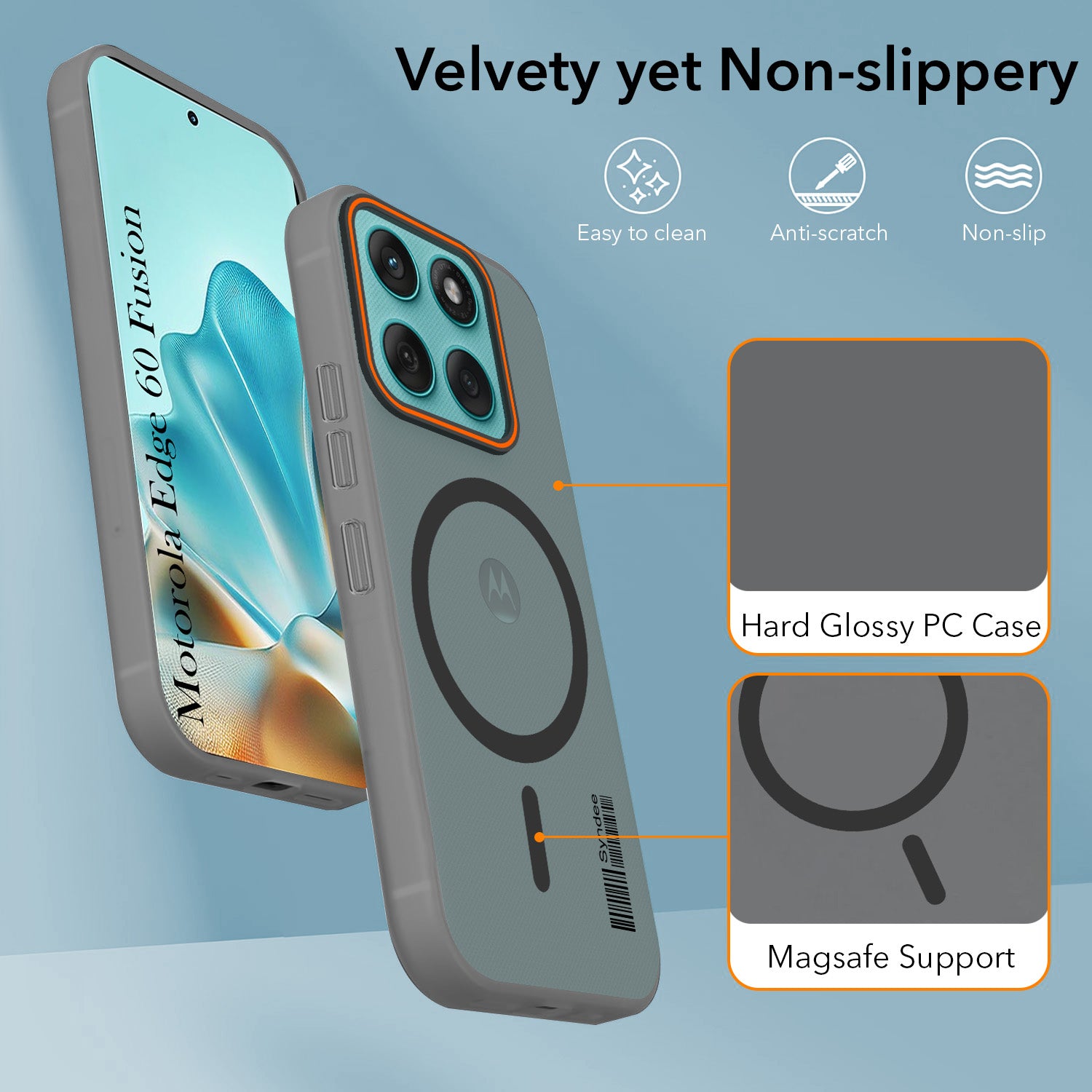 For Motorola Moto Edge 60 Fusion Back Cover Case (Soft Touch | Camera Bump Protection | MagSafe Compatible | Matte Finish)