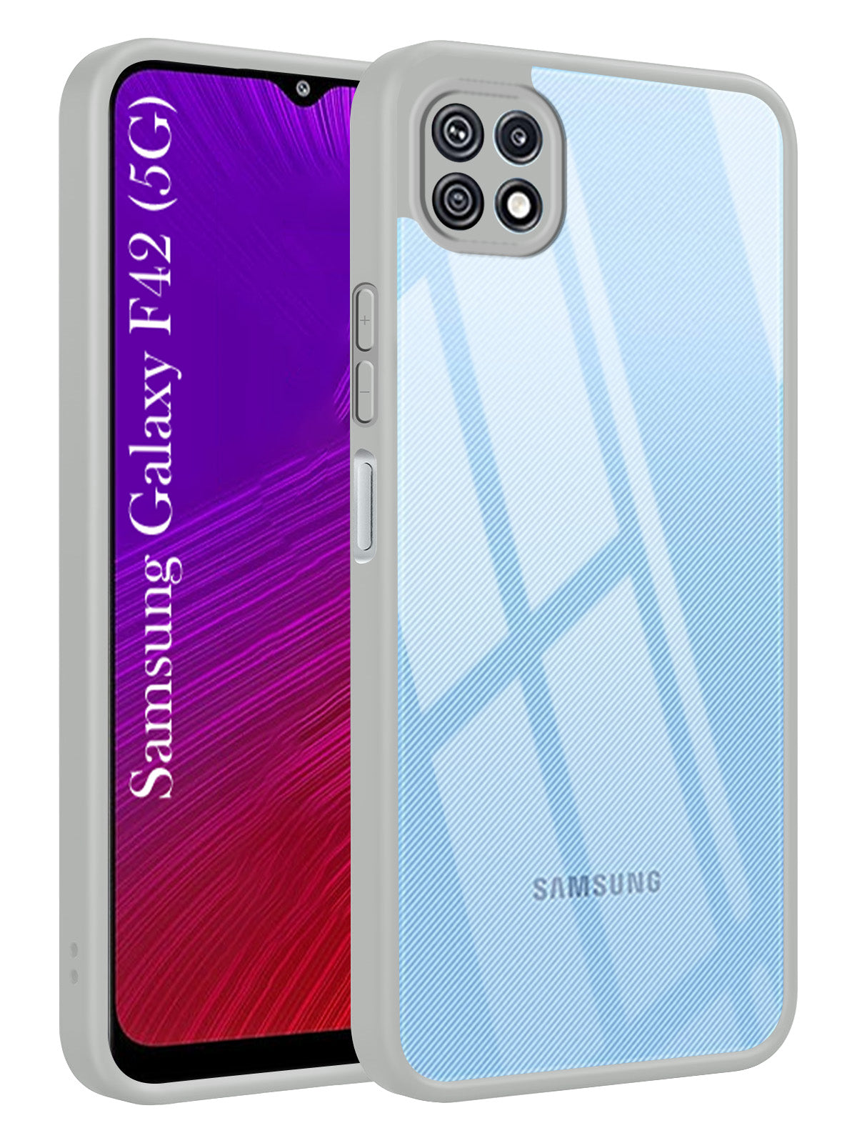 For Samsung Galaxy F42 5G Back Cover Case Ultra-Hybrid (Lifetime Anti Yellow | Anti Scratch | Crystal Clear Shockproof)