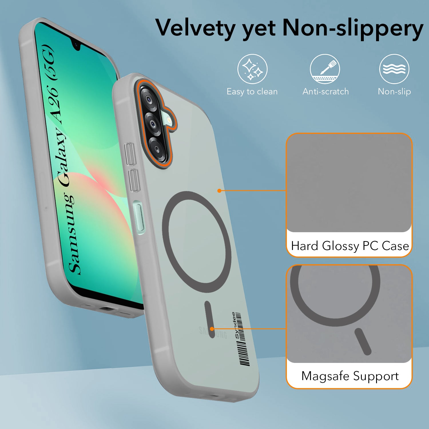 For Samsung Galaxy A26 5G Back Cover Case (Soft Touch | Camera Bump Protection | MagSafe Compatible | Matte Finish)