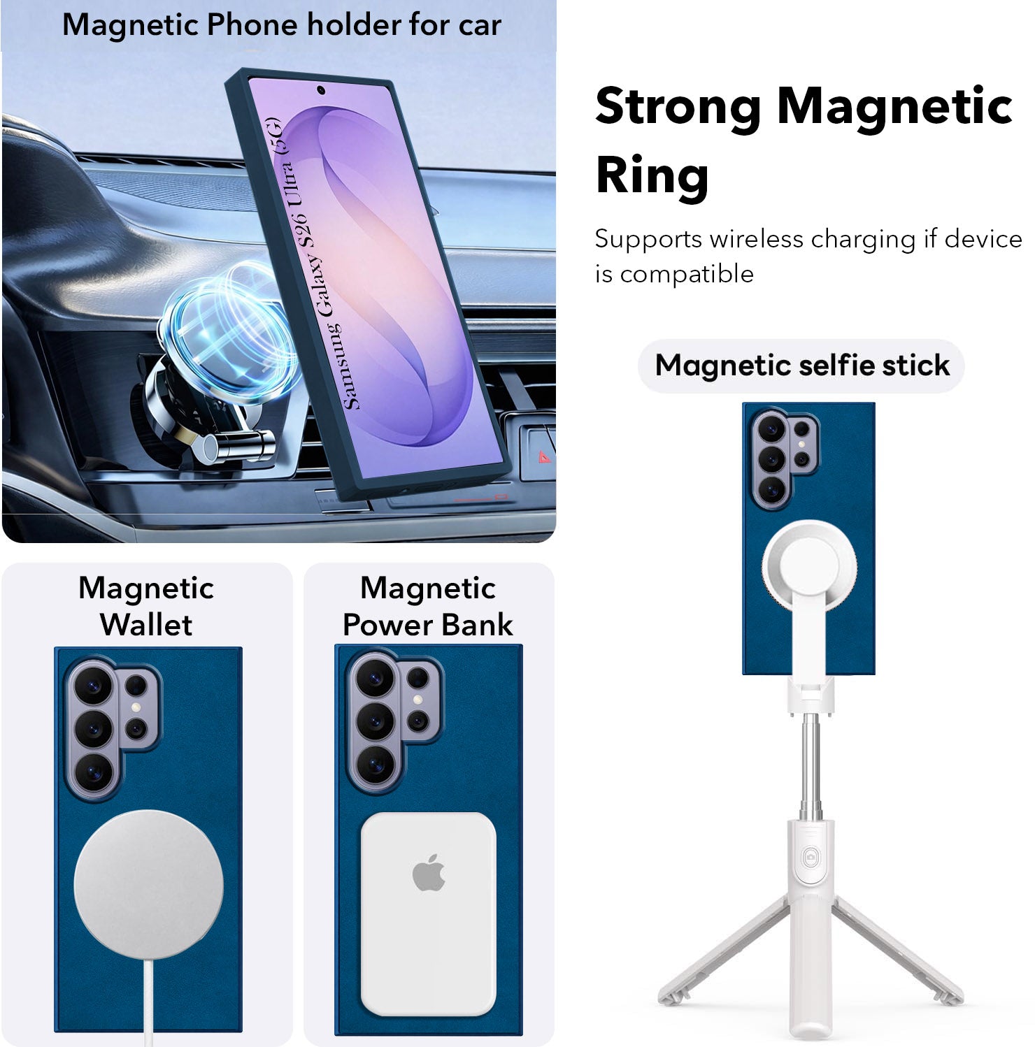 For Samsung Galaxy S26 Ultra Back Cover Case Leather Finish (MagSafe Compatible Wireless Charging | Soft Touch | Camera Bump Protection)