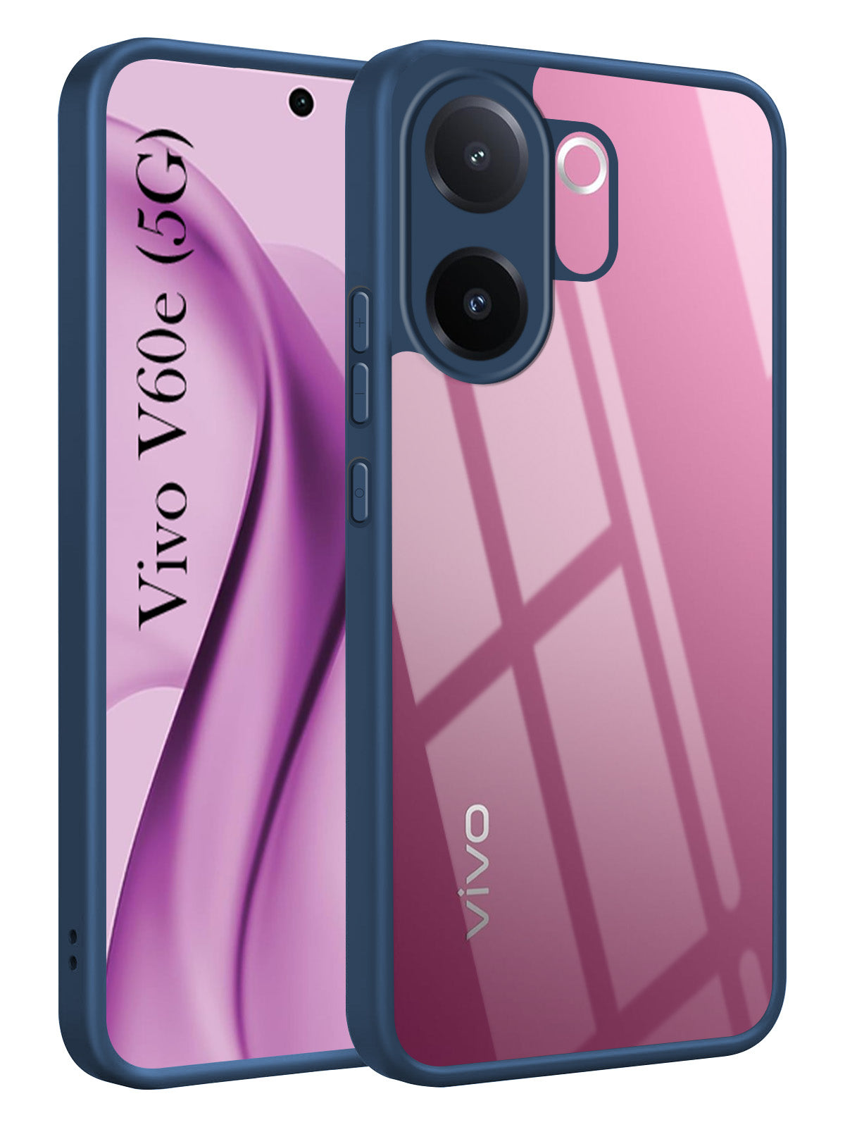 For Vivo V60e Back Cover Case Ultra-Hybrid (Lifetime Anti Yellow | Anti Scratch | Crystal Clear Shockproof)