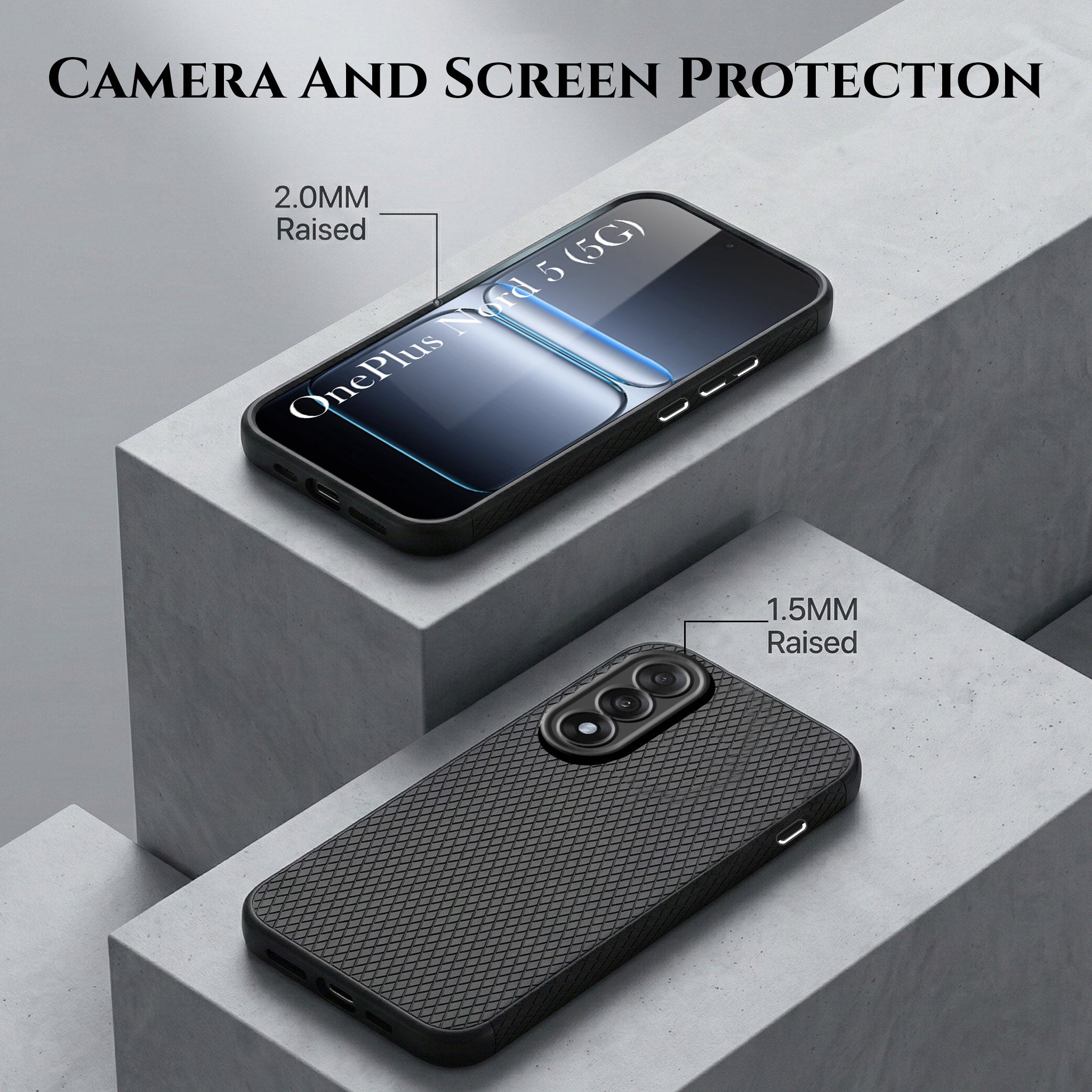 For Oneplus Nord 5 Combo with Back Cover and 9H Tempered Glass (Liquid Silicone | Camera Protection | Oleophobic Coating Screen Glass)