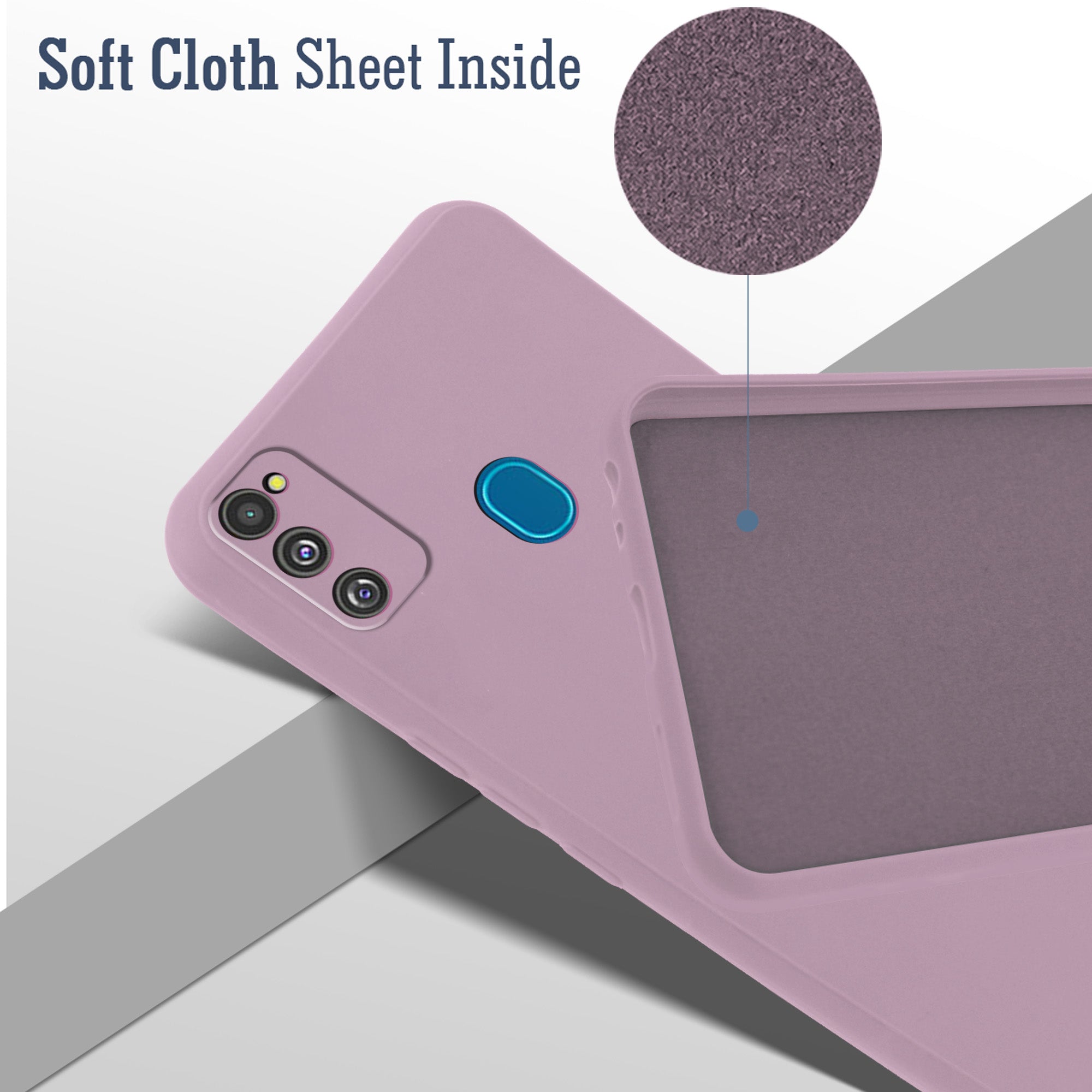 For Samsung Galaxy M30s | Samsung Galaxy M21 Back Cover Case  (Matte Finish Silicone with Inside Fiber cloth)