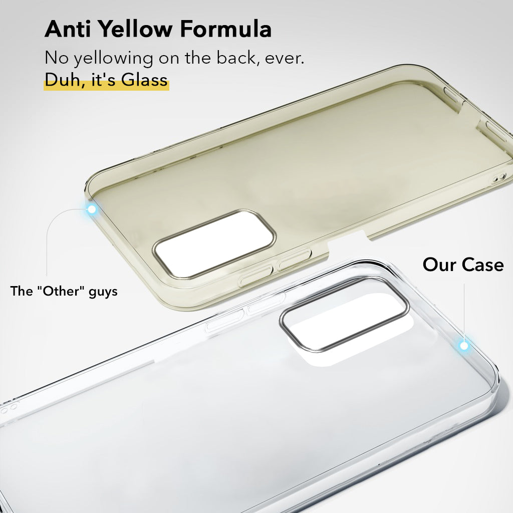 For Poco M4 Pro 4G Back Cover Case Lifetime Anti-Yellow Clear (Sleek Hard Crystal | Shockproof and Camera Protection)