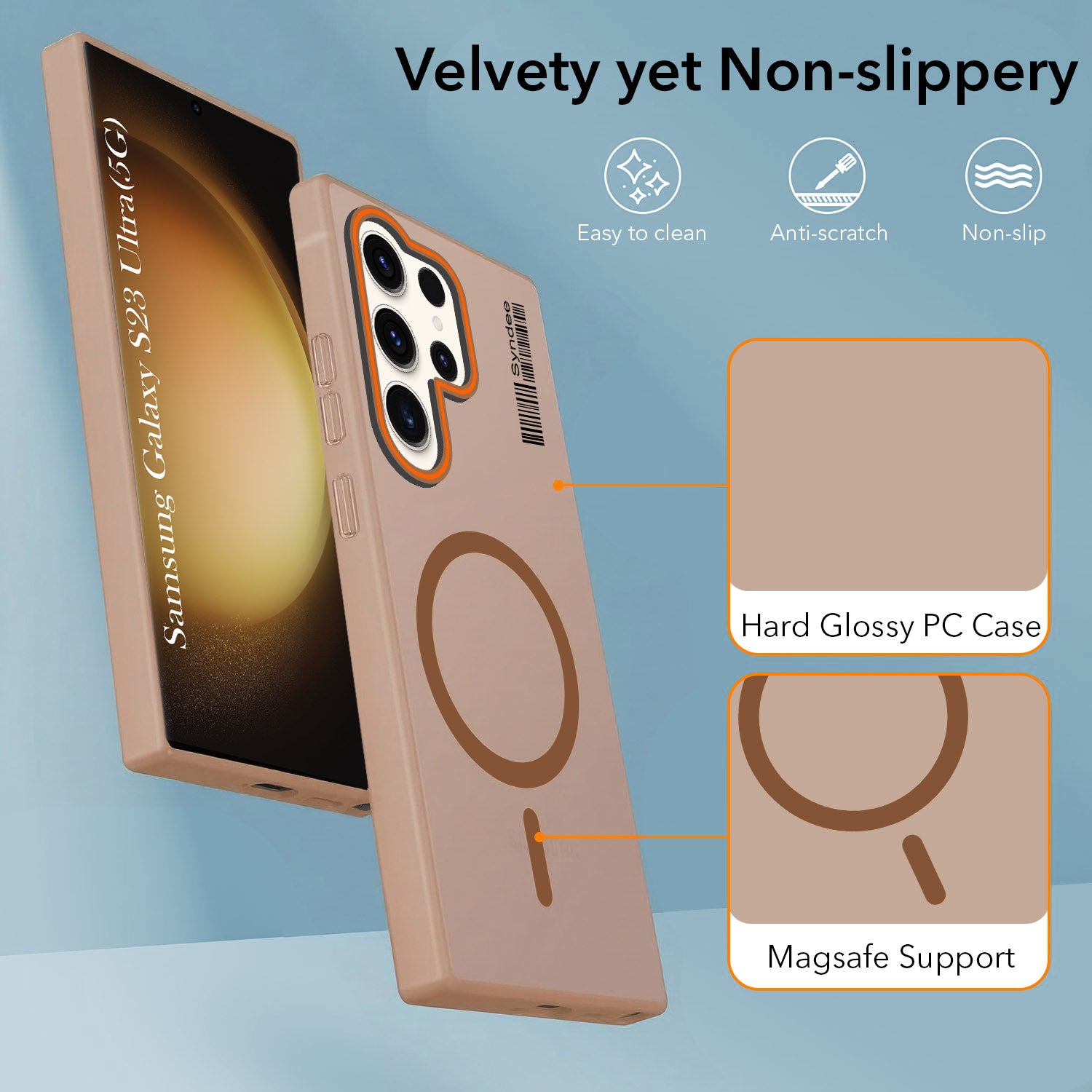 For Samsung Galaxy S23 Ultra 5G Back Cover Case (Soft Touch | Camera Bump Protection | MagSafe Compatible | Matte Finish)