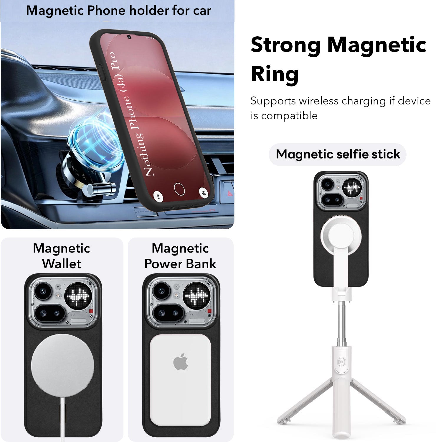 For Nothing Phone 4A Pro 5G Back Cover Case Leather Finish (MagSafe Compatible Wireless Charging | Soft Touch | Camera Bump Protection)