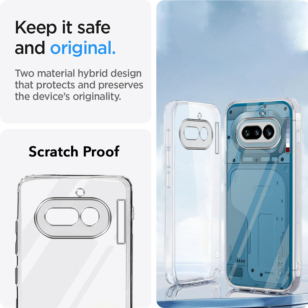 For Nothing Phone 4A 5G Back Cover Case Silicone (Clear Shockproof Case with Camera Protection | Soft and Flexible | Transparent)