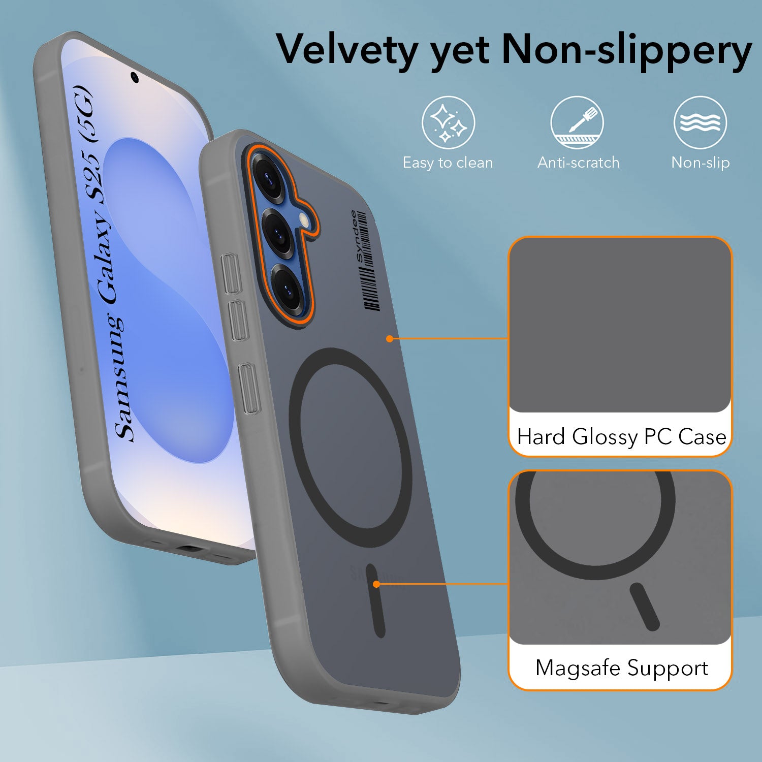 For Samsung Galaxy S25 Back Cover Case (Soft Touch | Camera Bump Protection | MagSafe Compatible | Matte Finish)
