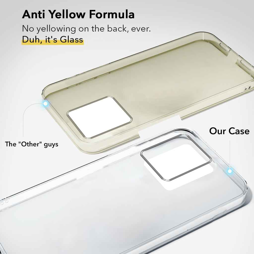 For Motorola Moto Edge 40 Neo Back Cover Case (Hard Anti Yellow Clear Case | Sleek Hard Crystal Clear | Drop & Camera Protection | Shockproof Polycarbonate)