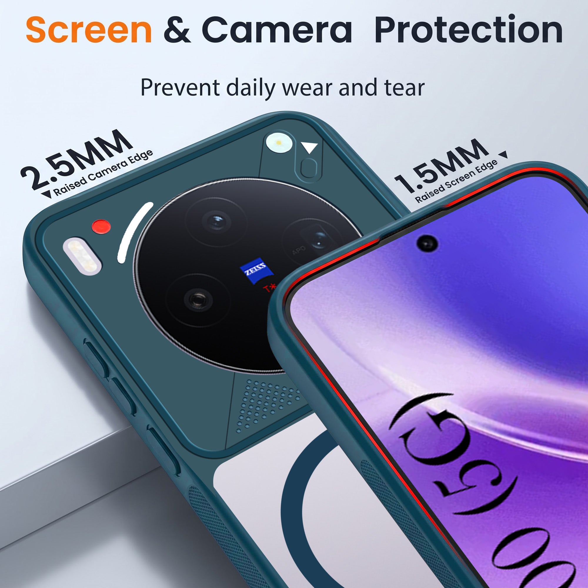 For Vivo X300 5G Back Cover Case Lifetime Anti-Yellow Clear (Camera Protection | Side Grip | Wireless MagSafe Compatible)