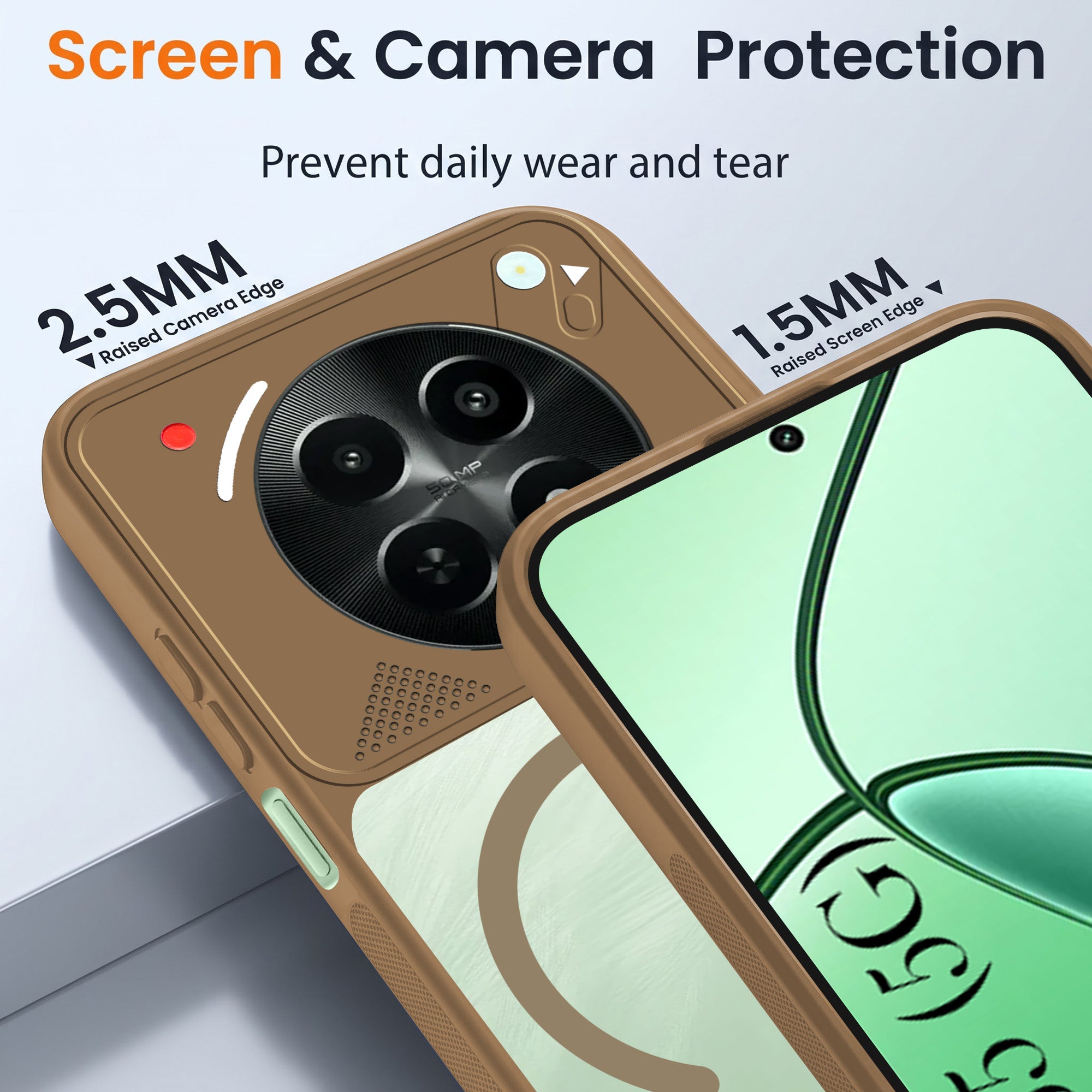 For Realme C65 5G Back Cover Case Lifetime Anti-Yellow Clear (Camera Protection | Side Grip | Wireless MagSafe Compatible)