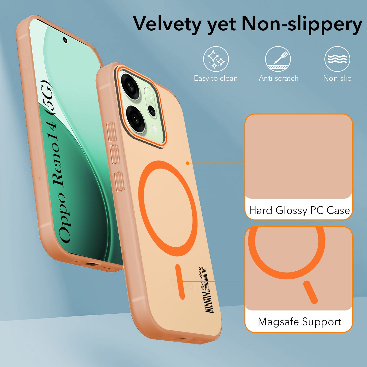 For Oppo Reno14 5G | Oppo Reno 14 5G Back Cover Case (Soft Touch | Camera Bump Protection | MagSafe Compatible | Matte Finish)