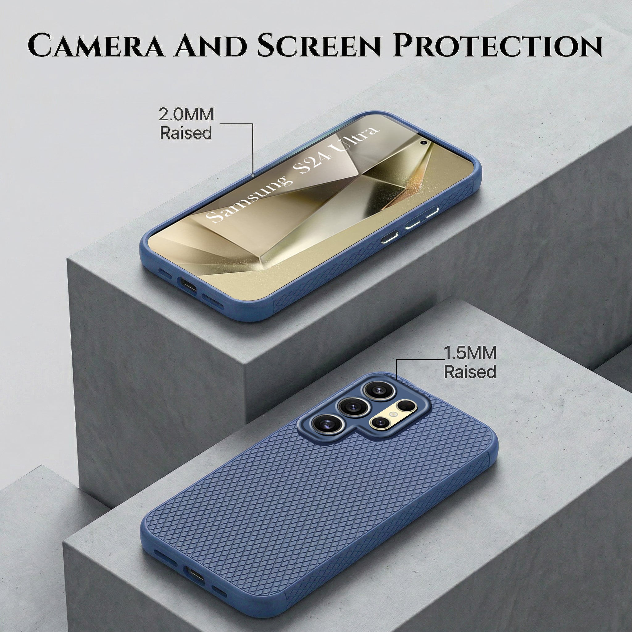 For Samsung Galaxy S24 Ultra Combo with Back Cover and 9H Tempered Glass (Liquid Silicone | Camera Protection | Oleophobic Coating Screen Glass)