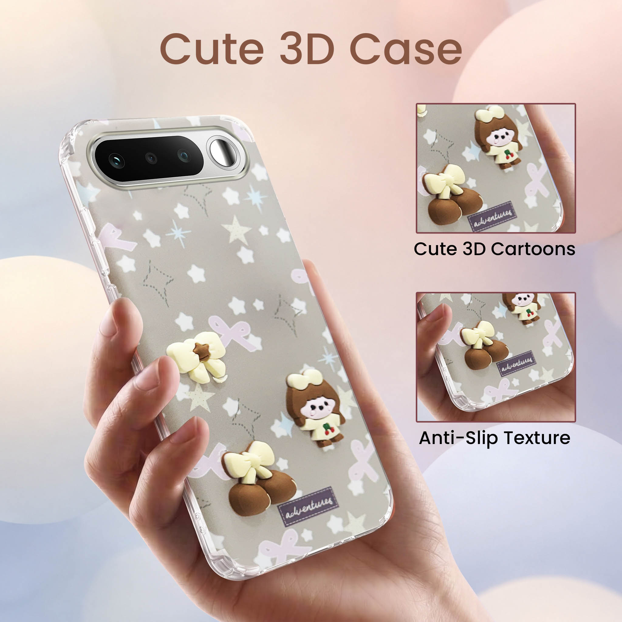 For Realme 16 Back Cover Case (3D Cute Cartoons | Hard Back Side Soft | Matte Premium Finish | HD Printing)