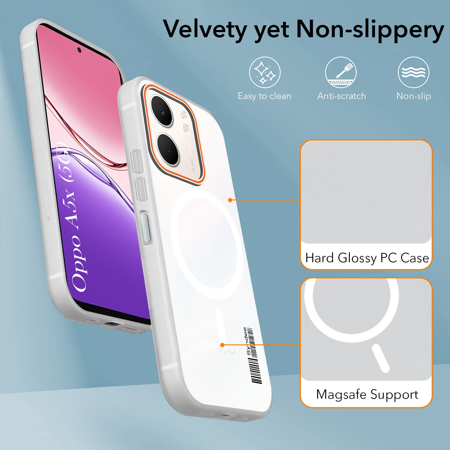 For Oppo A5X Back Cover Case (Soft Touch | Camera Bump Protection | MagSafe Compatible | Matte Finish)