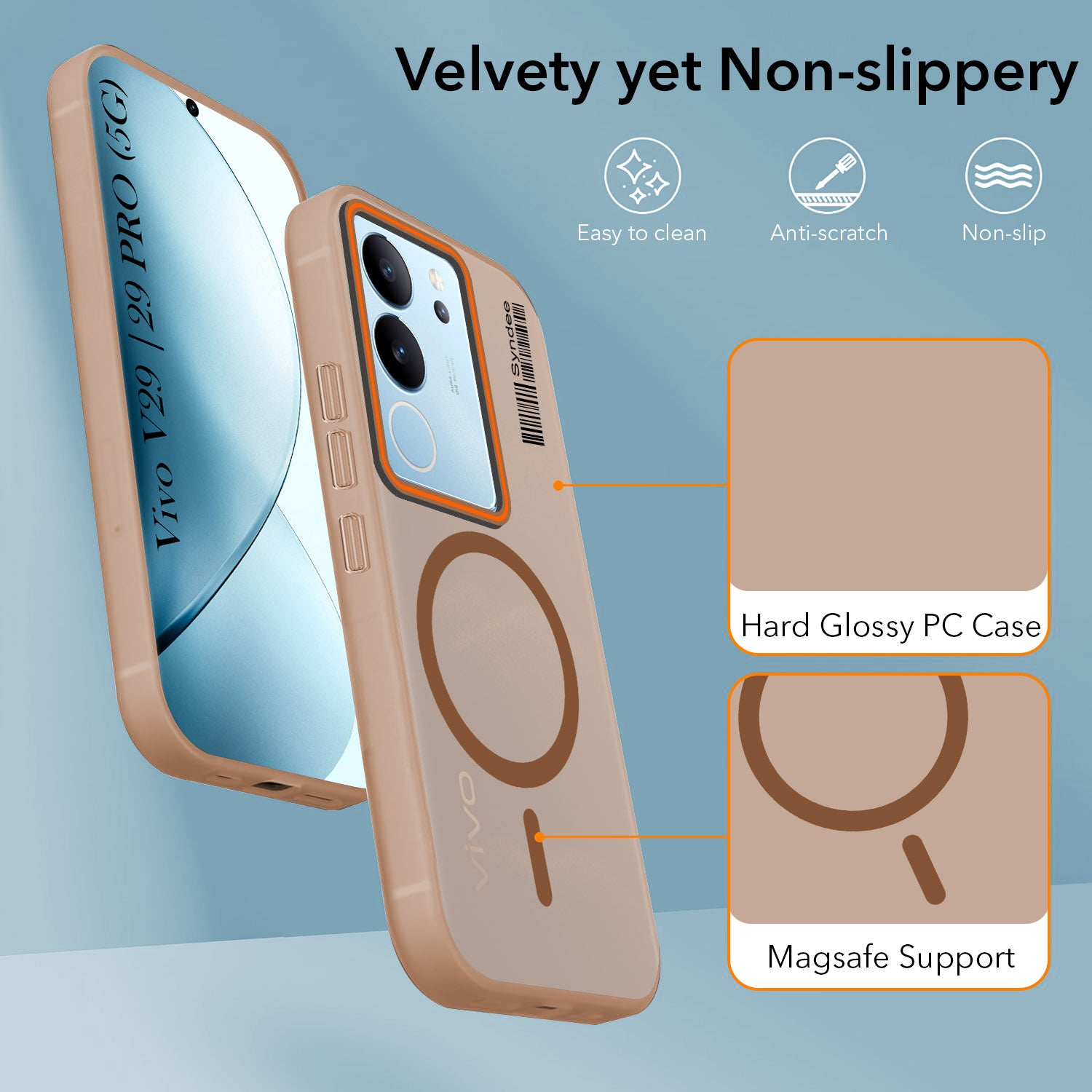 For Vivo V29 | Vivo V29 Pro 5G Back Cover Case (Soft Touch | Camera Bump Protection | MagSafe Compatible | Matte Finish)