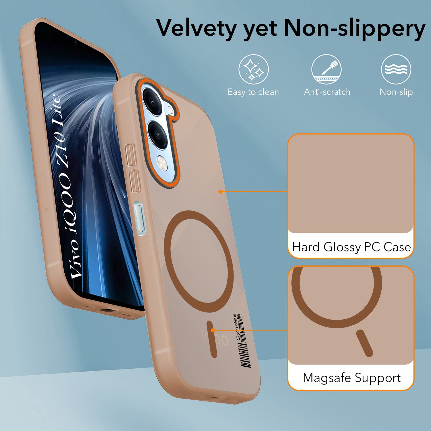 For Vivo iQOO Z10 Lite Back Cover Case (Soft Touch | Camera Bump Protection | MagSafe Compatible | Matte Finish)