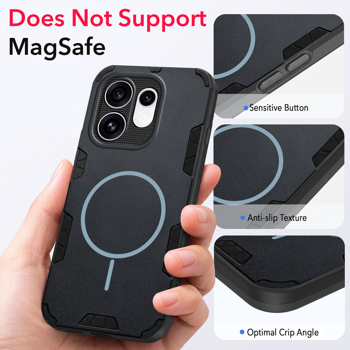 For Oppo Reno 16 Back Cover Case (Slim Hybrid Armor | Shockproof Camera Protection | Rugged Dual Layer)