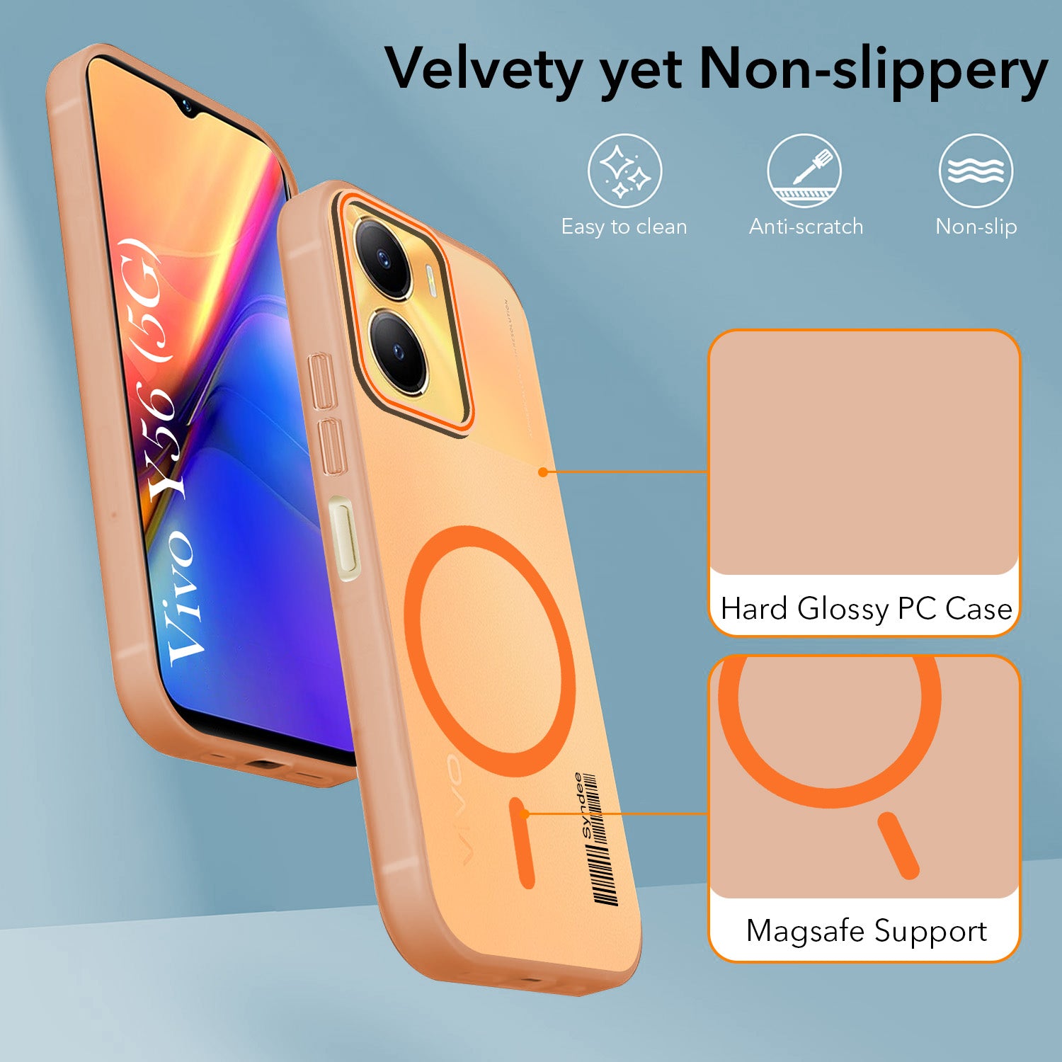 For Vivo Y56 5G Back Cover Case (Soft Touch | Camera Bump Protection | MagSafe Compatible | Matte Finish)