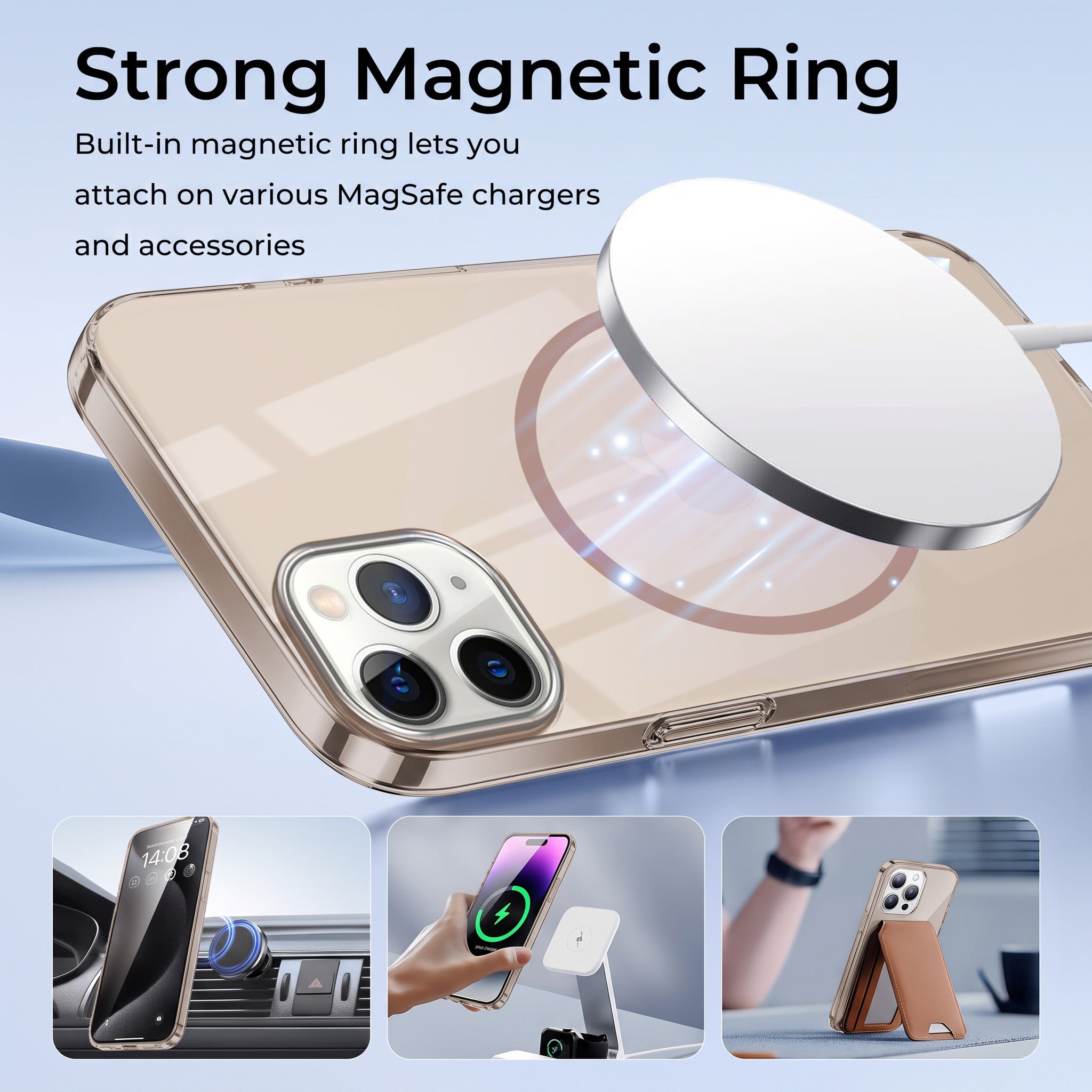 For Apple iPhone 11 Pro Back Case Cover Crystal Anti Yellow (Unbreakable PC | MagSafe Wireless Charging Support |Camera Protection Bump)