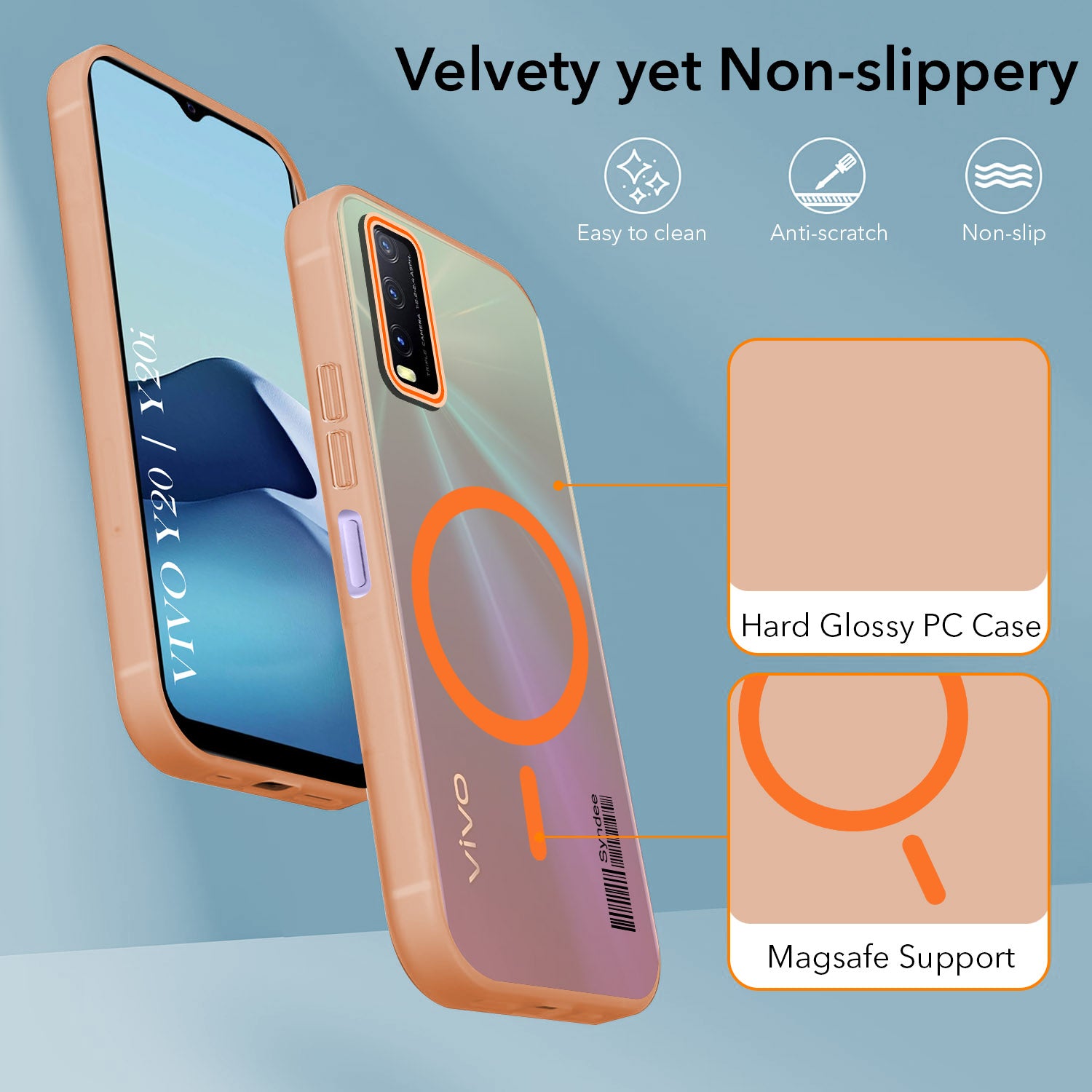 For Vivo Y20 | Y20i Back Cover Case (Soft Touch | Camera Bump Protection | MagSafe Compatible | Matte Finish)