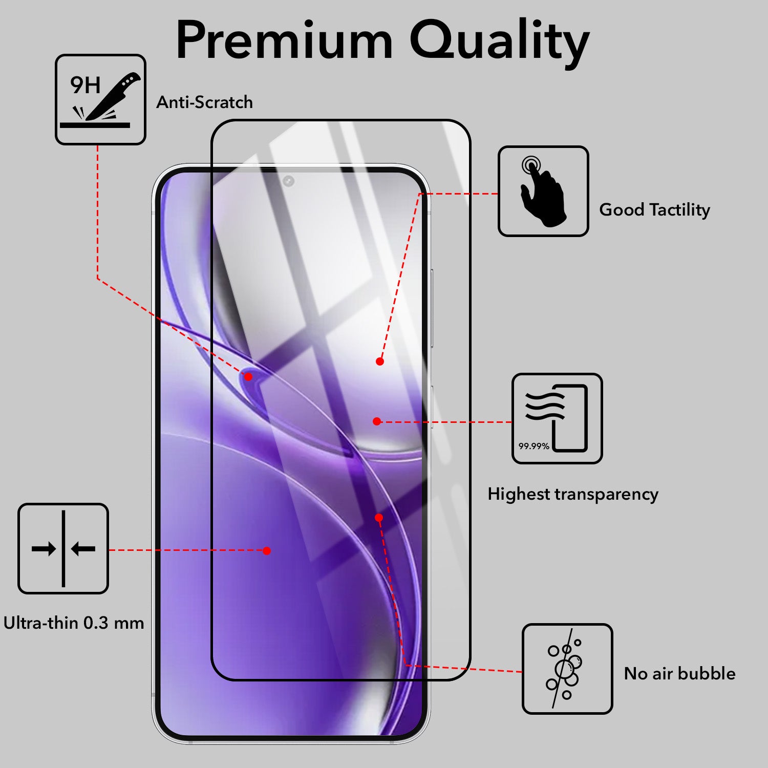 Tempered Glass For Realme P4R 5G | Realme Narzo 100X 5G Military-Grade Gorilla Tempered Glass Screen Protector With Installation Kit | Shatterproof, Full Coverage, HD Clear, Scratch Resistant (Pack of 1)