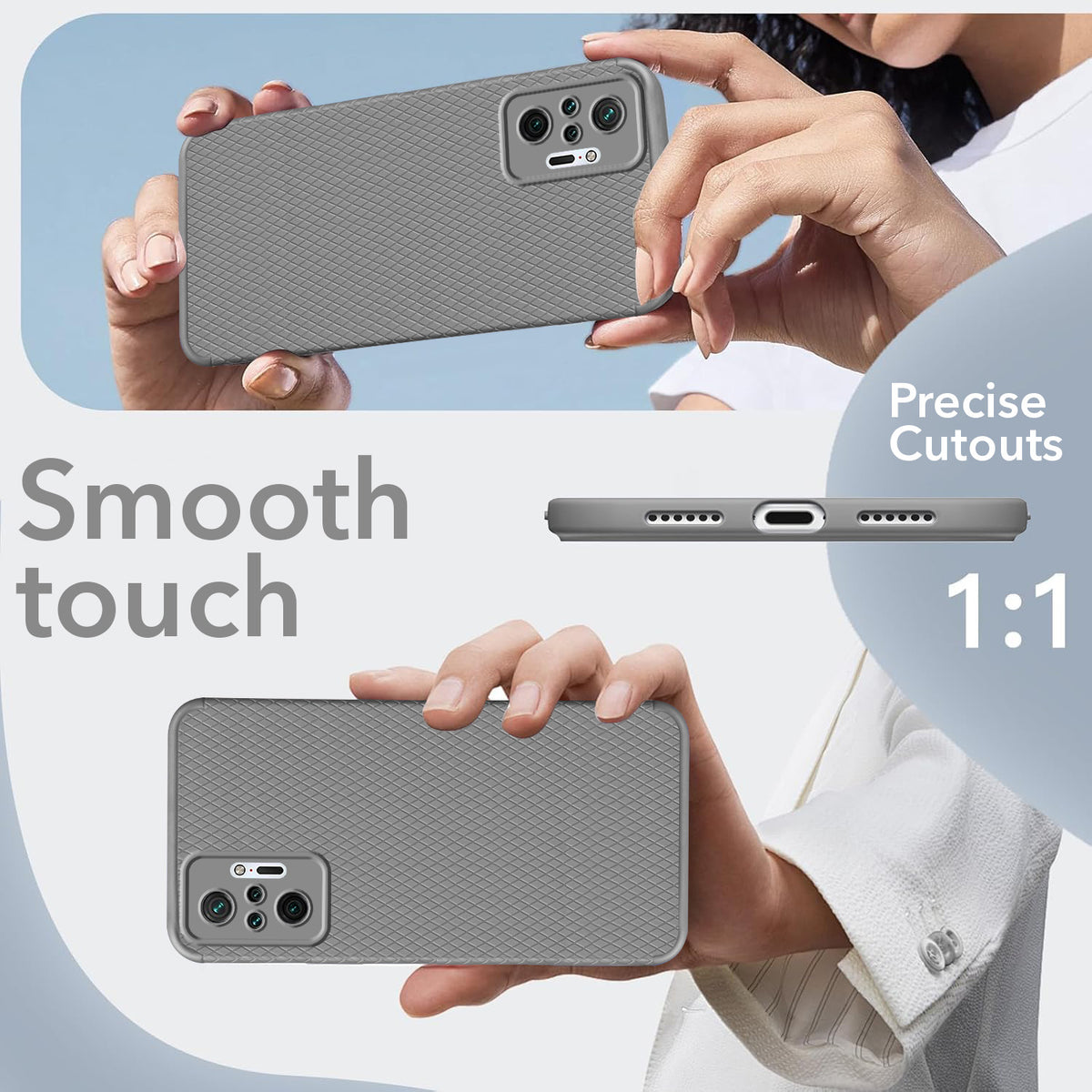 For Xiaomi Mi Redmi Note 10 Pro | 10 Pro Max Back Cover Case Max Liquid Silicone (Camera Protection | Side Grip Texture | Soft and Flexible)