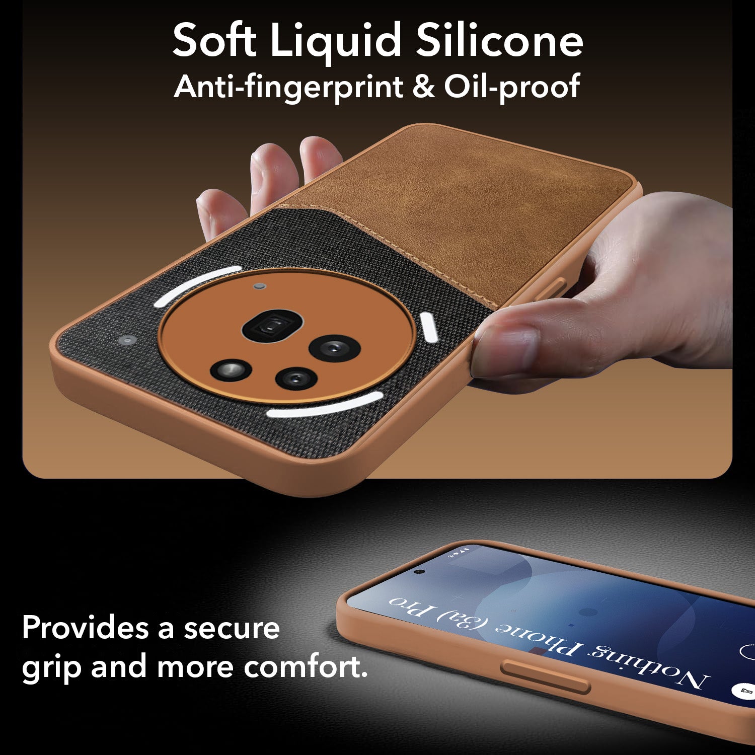 For Nothing Phone 3A Pro 5G Back Cover Case  (Dual PU Leather Stitch | Professional Minimalist | Soft and Flexible)