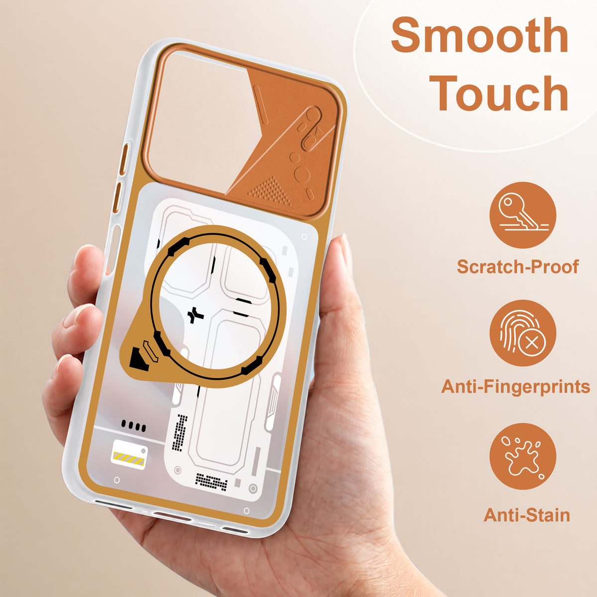 For Samsung Galaxy A15 5G Metallic Back Cover Case (Metallic Camera Protection & Buttons | Translucent Milky Shade | Hard Polycarbonate)