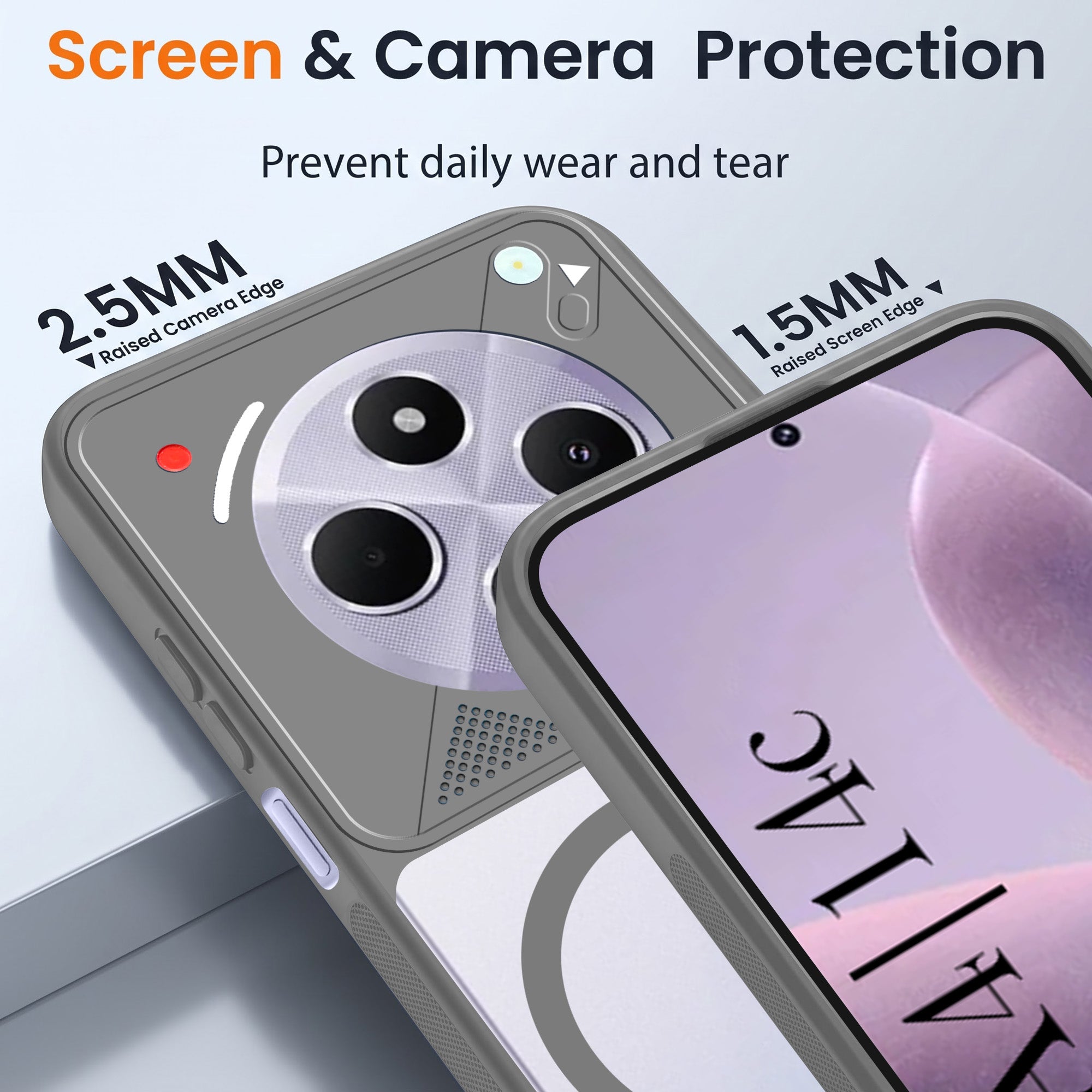 For Redmi A4 5G | Xiaomi Redmi 14C Back Cover Case Lifetime Anti-Yellow Clear (Camera Protection | Side Grip | Wireless MagSafe Compatible)
