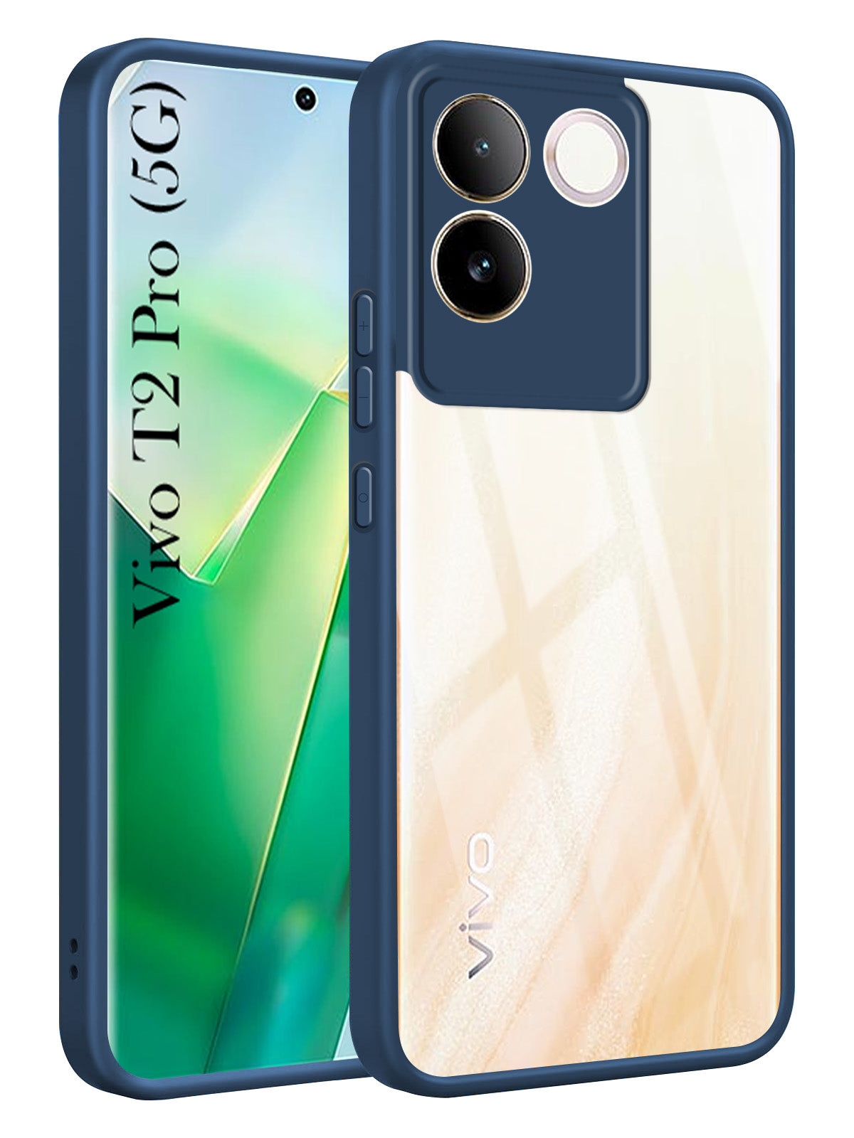 For Vivo T2 Pro Back Cover Case Ultra-Hybrid (Lifetime Anti Yellow | Anti Scratch | Crystal Clear Shockproof)