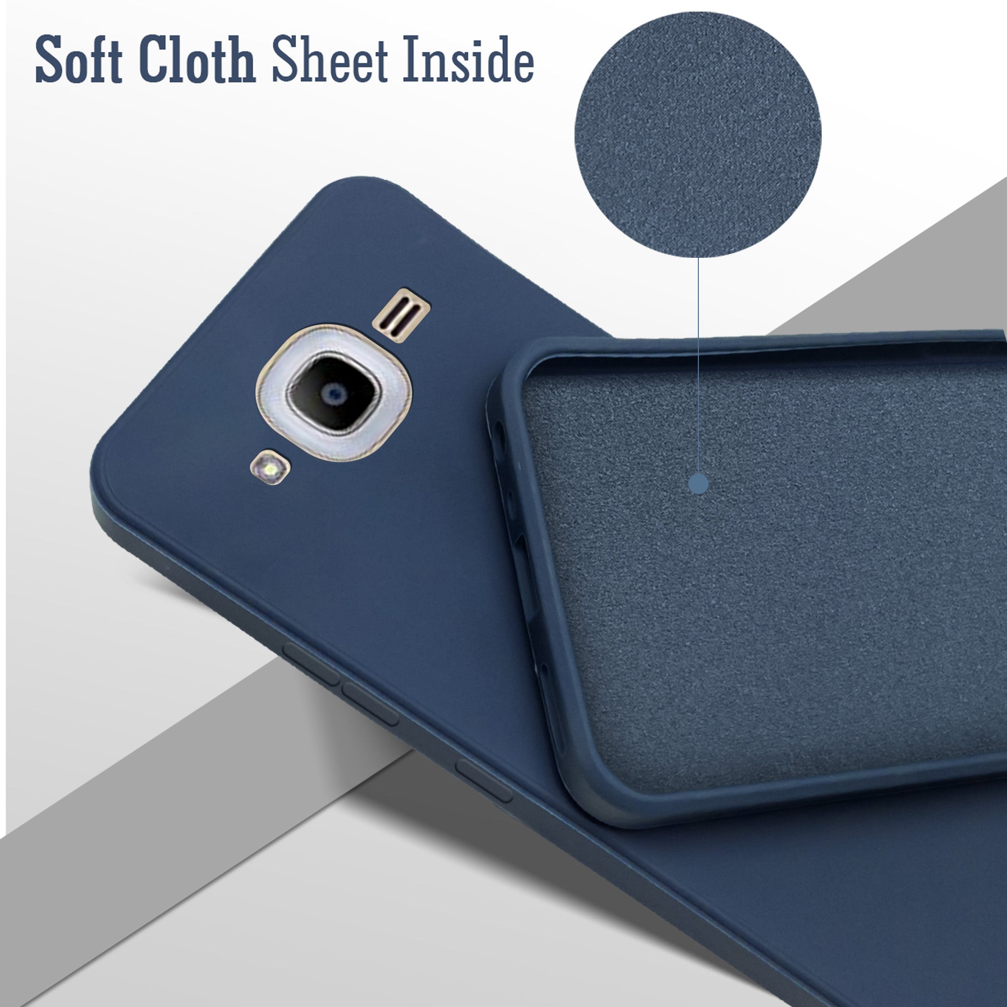 For Samsung Galaxy J2 Pro Back Cover Case  (Inside Fiber Cloth | Smooth Matte Finish | Elegant Professional Look |Black)